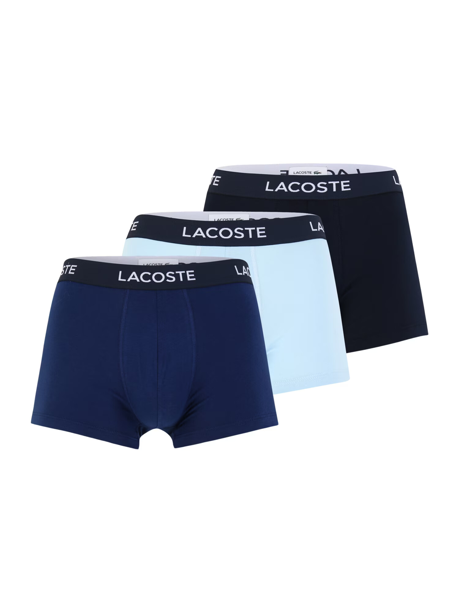 LACOSTE Boxerky indigo / svetlomodrá / čierna / biela - Pepit.sk