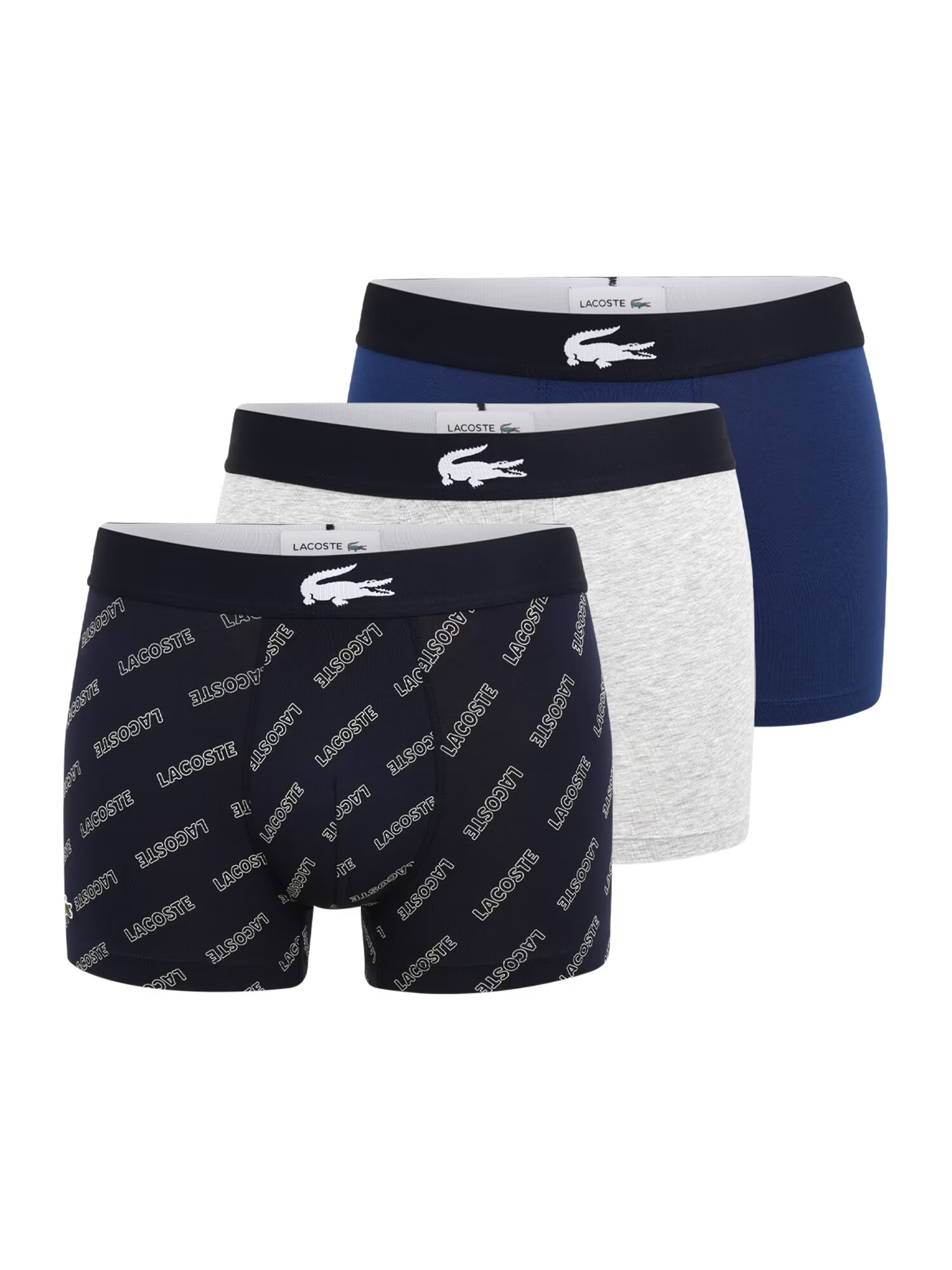 LACOSTE Boxerky kobaltovomodrá / tmavomodrá / svetlosivá / biela - Pepit.sk