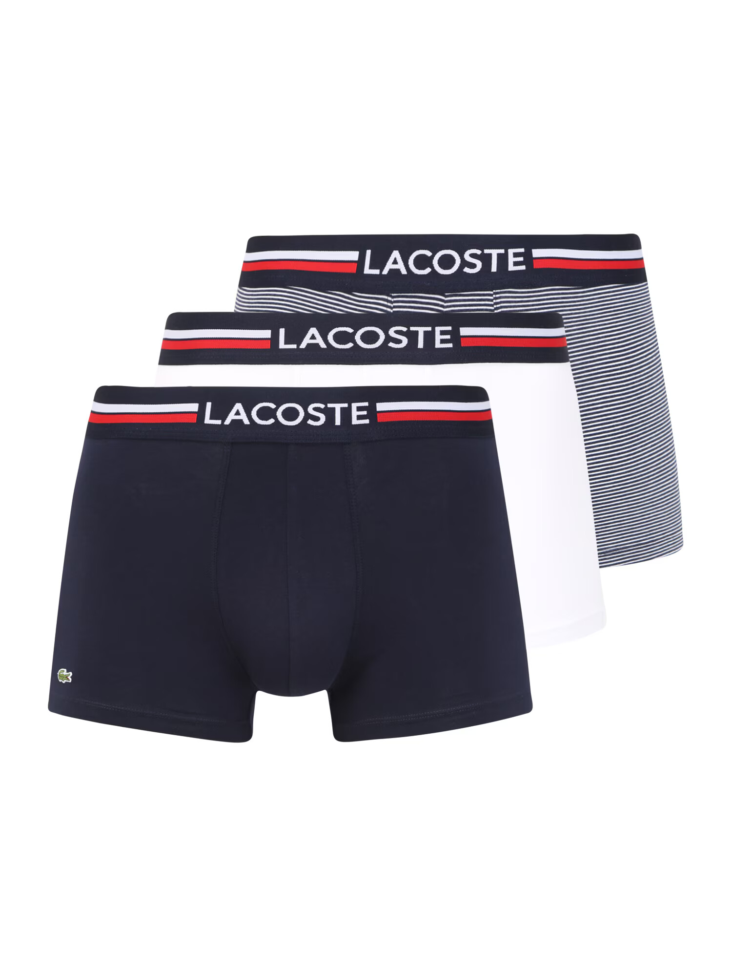 LACOSTE Boxerky námornícka modrá / červená / biela - Pepit.sk