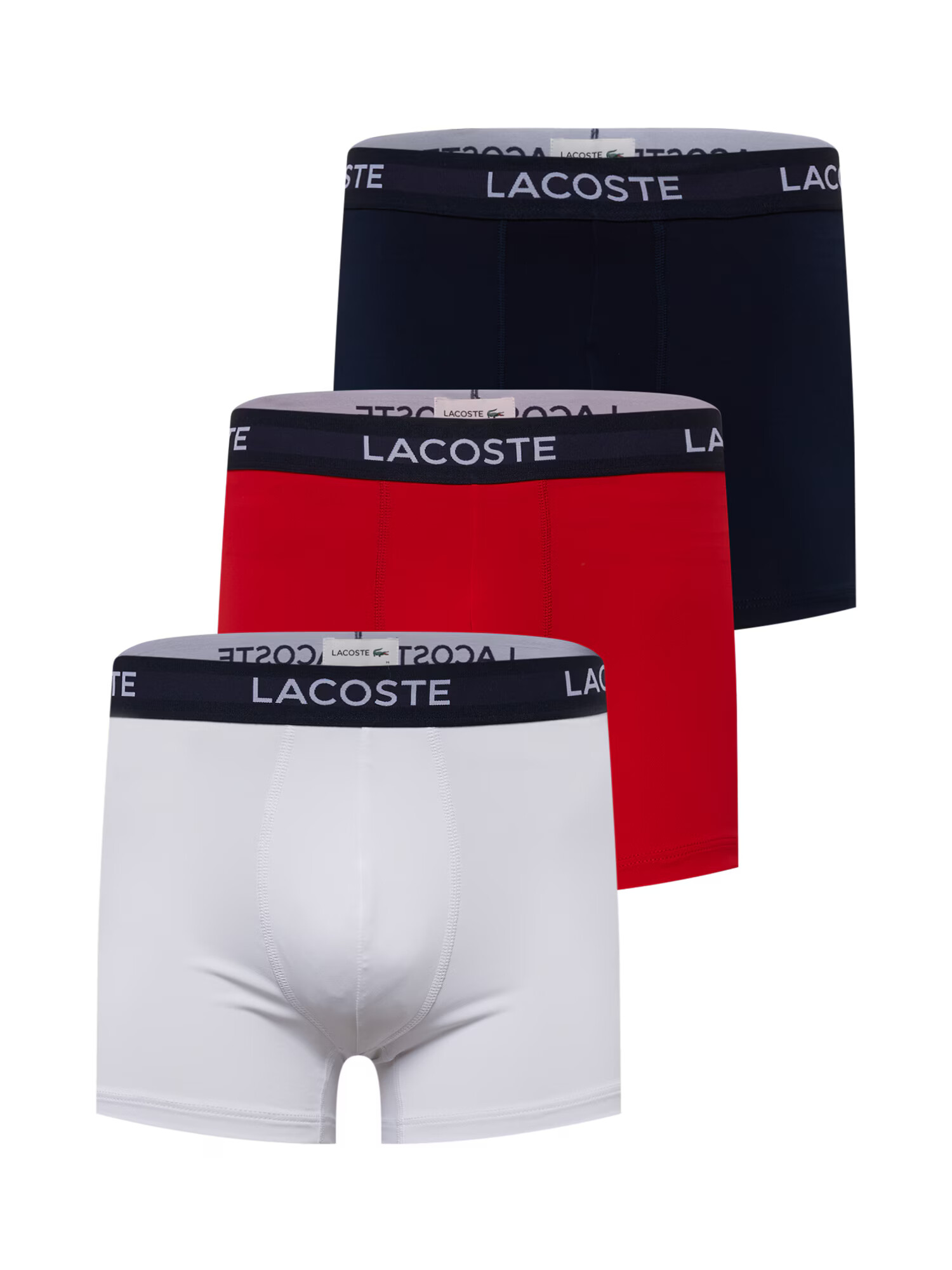 LACOSTE Boxerky námornícka modrá / červená / biela - Pepit.sk