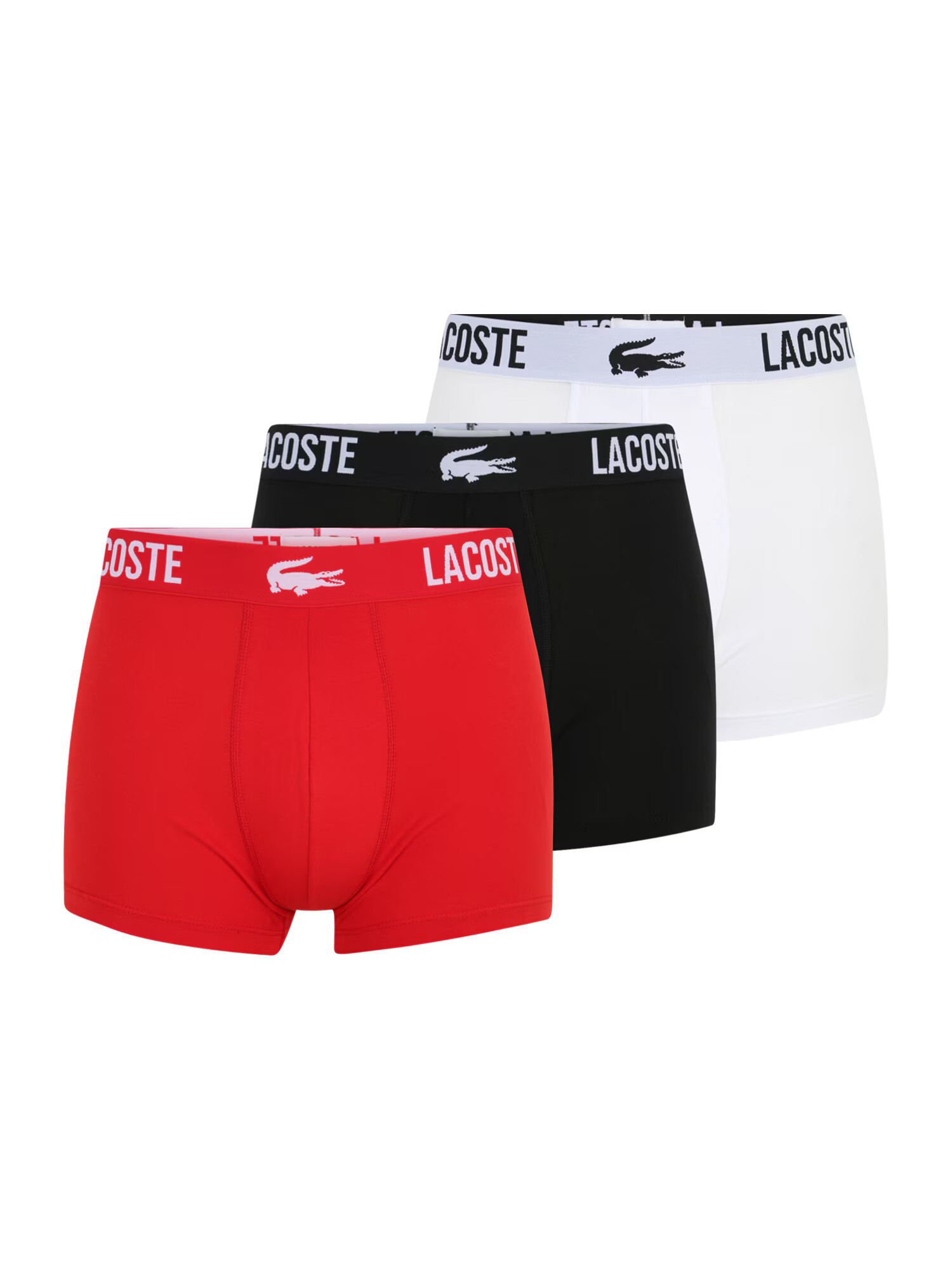 LACOSTE Boxerky ohnivo červená / čierna / biela - Pepit.sk