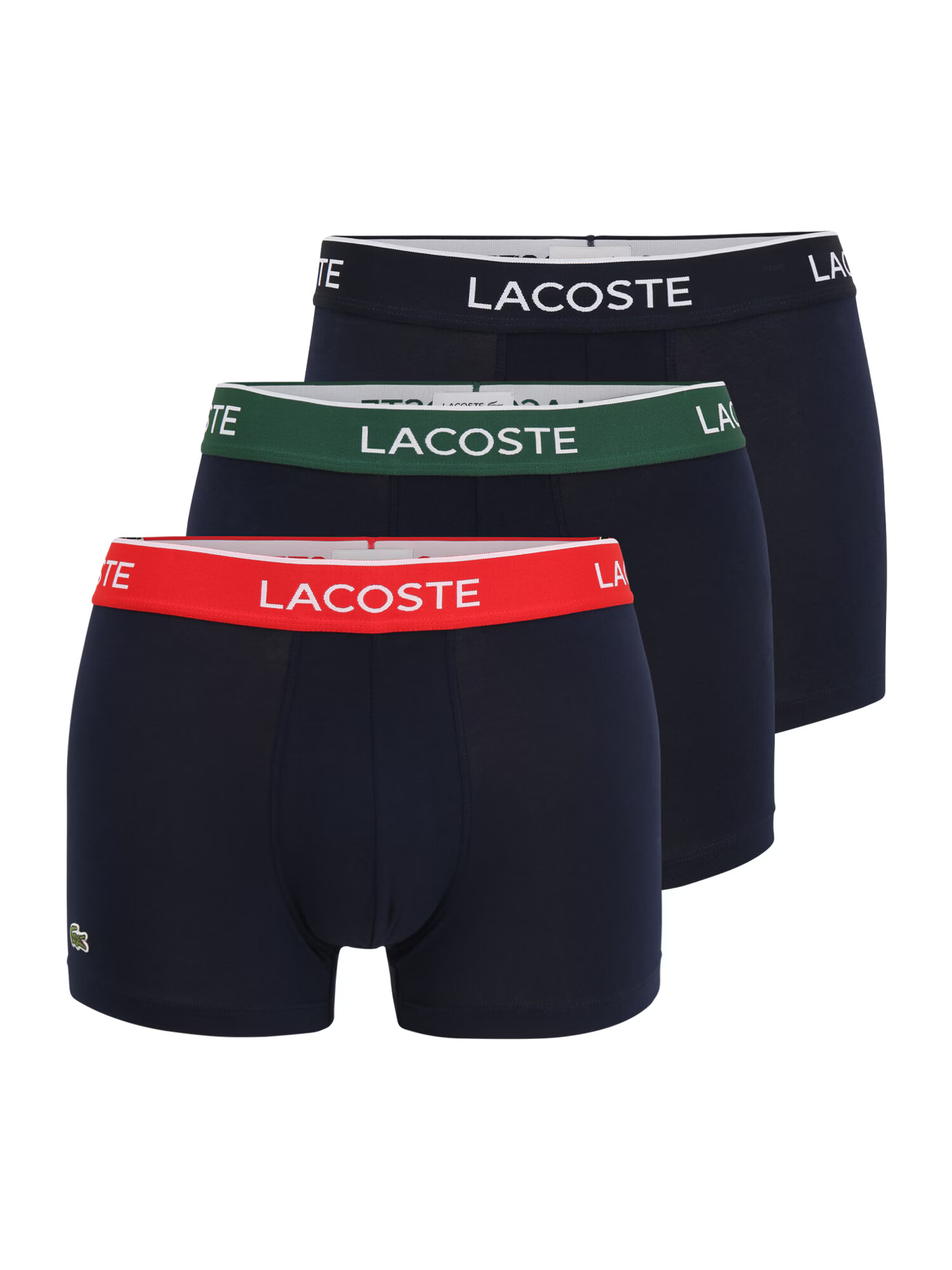 LACOSTE Boxerky tmavomodrá / tmavozelená / jasne červená / biela - Pepit.sk