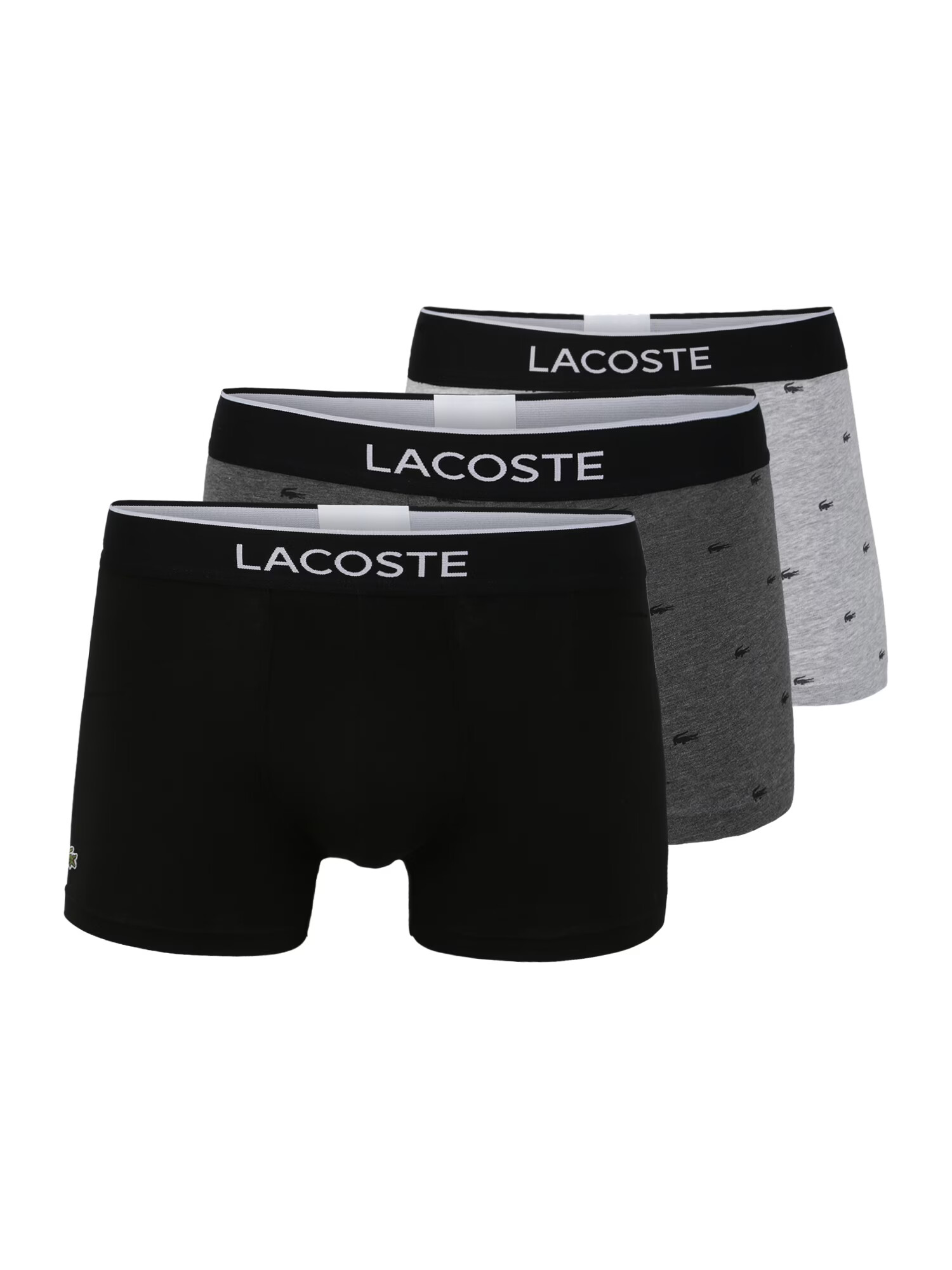 LACOSTE Boxerky 'Trunks' modrá / sivá / čierna - Pepit.sk