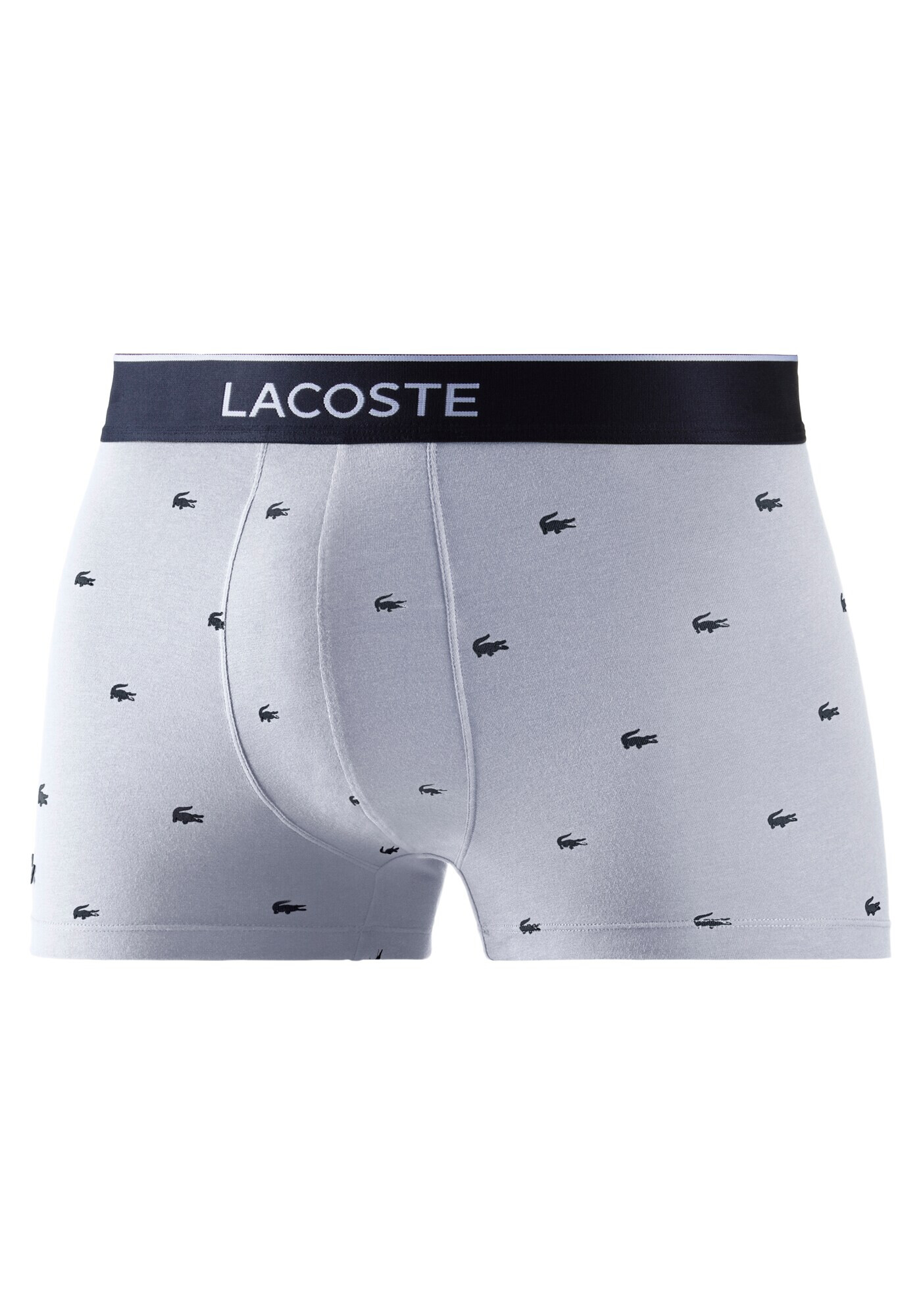 LACOSTE Boxerky 'Trunks' tmavomodrá / sivá melírovaná / červená / biela - Pepit.sk