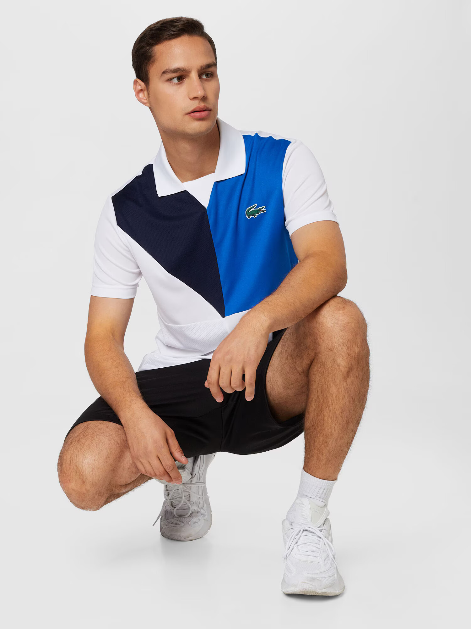 Lacoste Sport Funkčné tričko modrá / námornícka modrá / trávovo zelená / biela - Pepit.sk