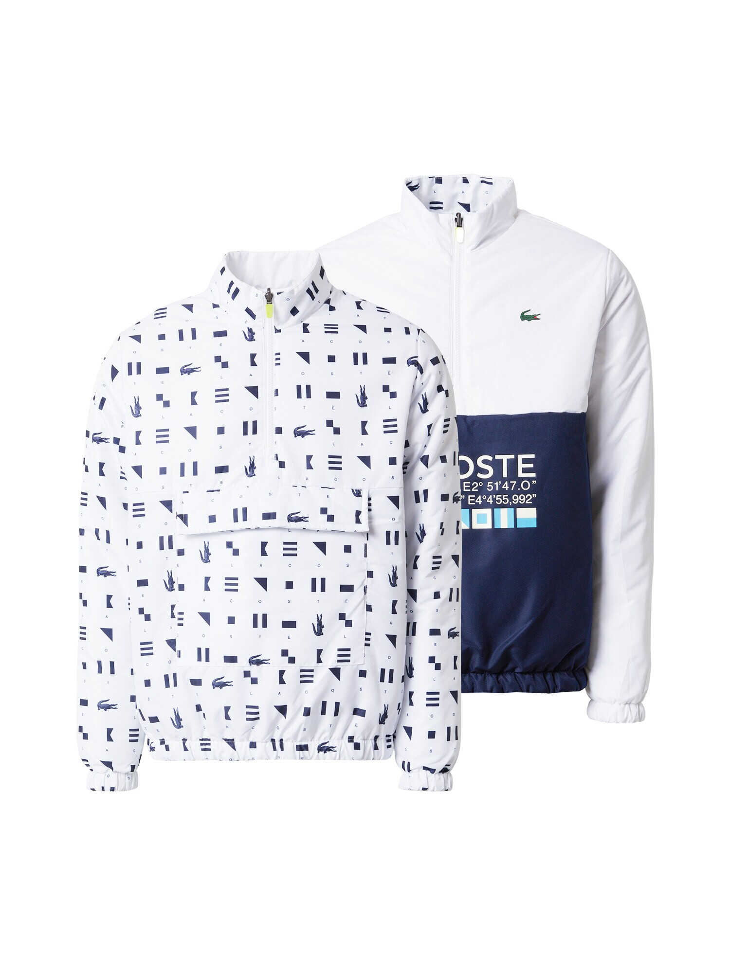 Lacoste Sport Tréningová bunda modrá / námornícka modrá / zelená / biela - Pepit.sk