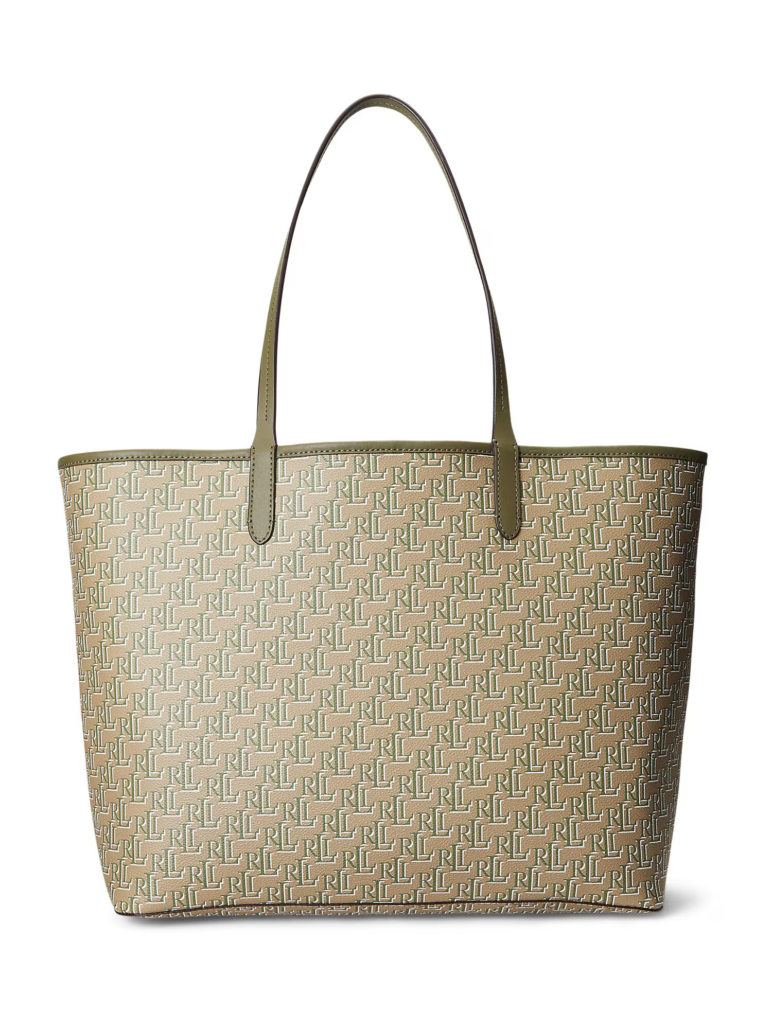 Lauren Ralph Lauren Shopper 'COLLINS' farba ťavej srsti / tmavozelená / biela - Pepit.sk