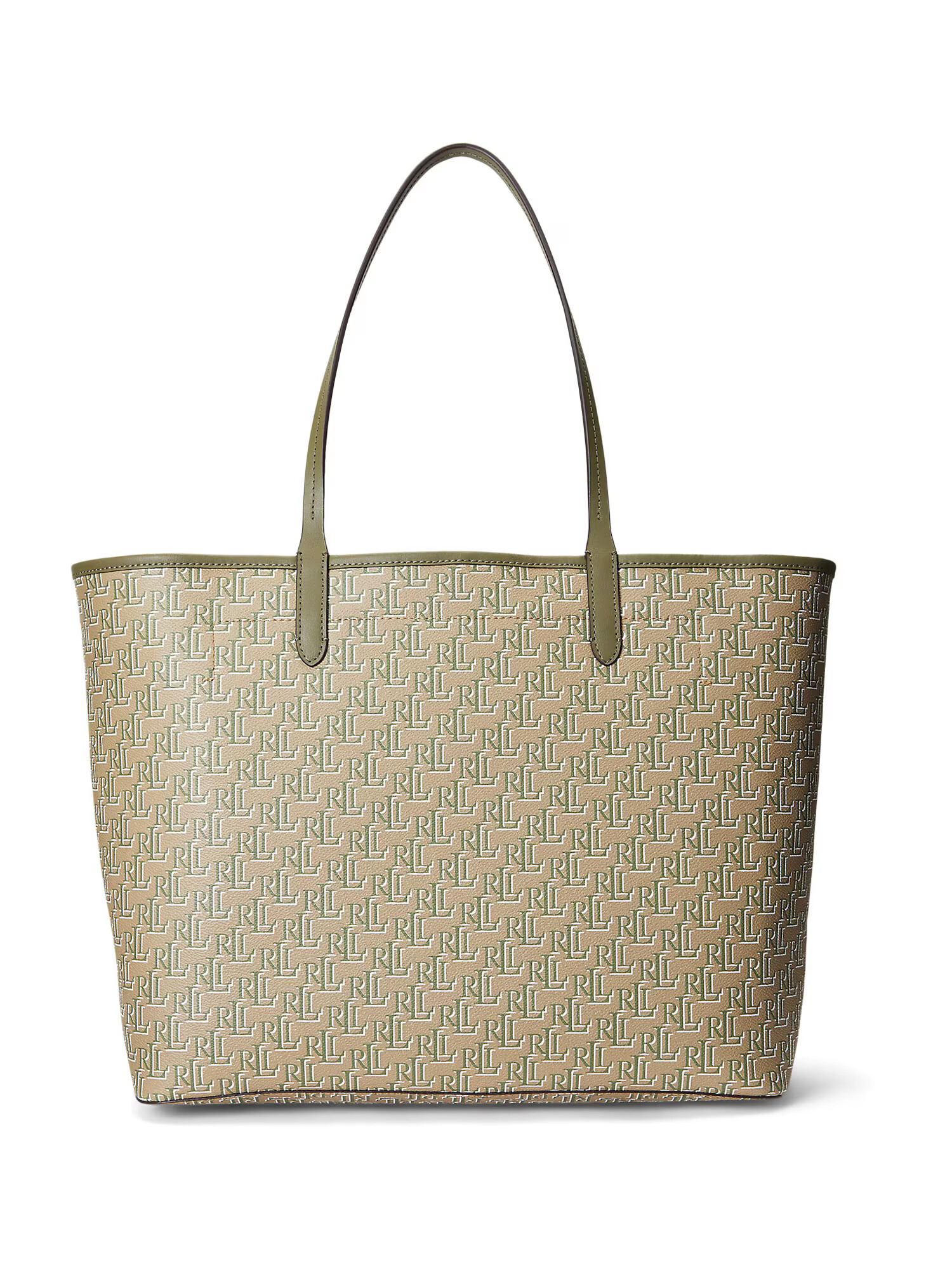 Lauren Ralph Lauren Shopper 'COLLINS' farba ťavej srsti / tmavozelená / biela - Pepit.sk