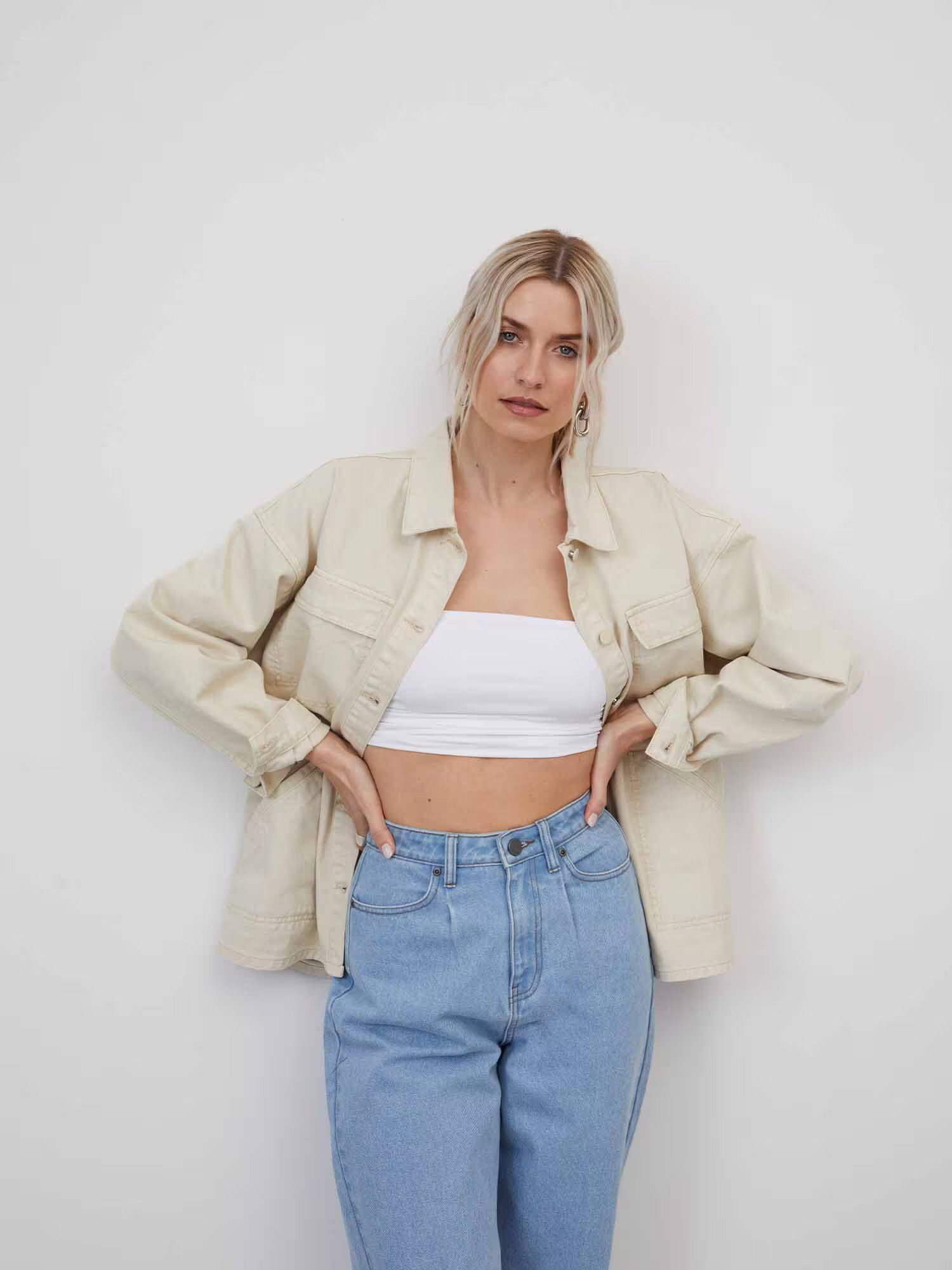 LeGer by Lena Gercke Prechodná bunda 'Farine' krémová - Pepit.sk