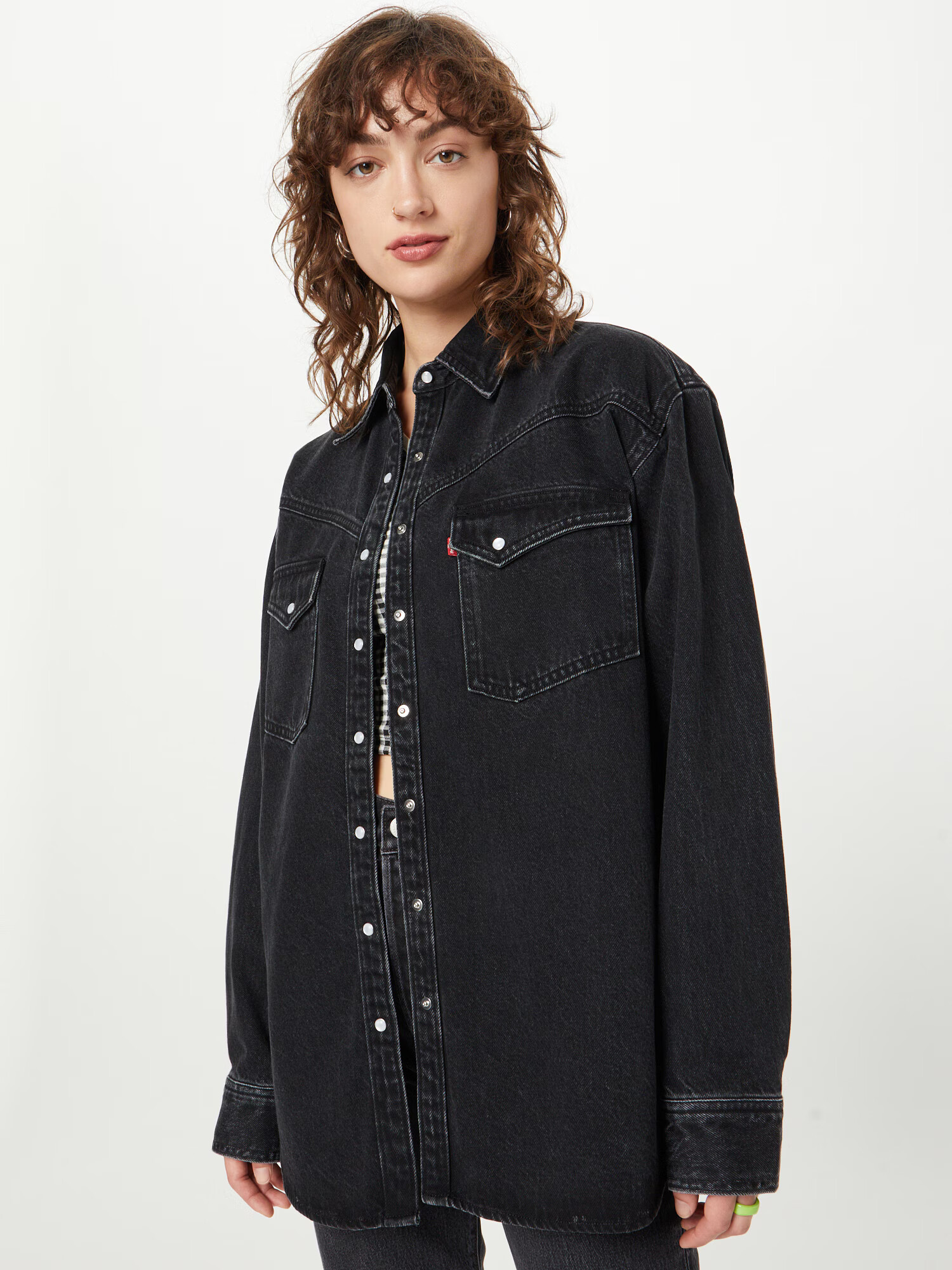 LEVI'S Blúzka 'DORSEY XL WESTERN BLACKS' čierny denim - Pepit.sk