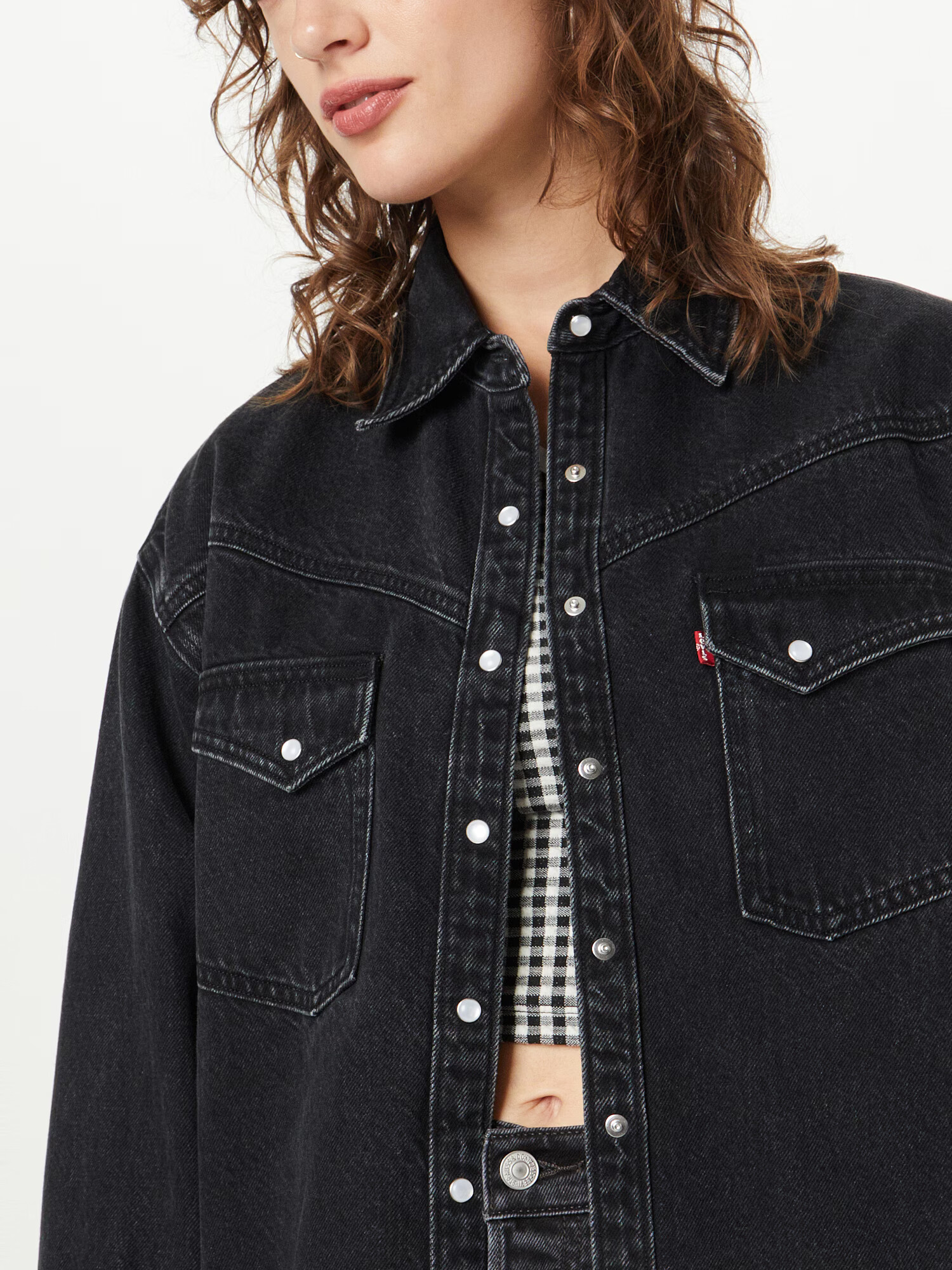 LEVI'S Blúzka 'DORSEY XL WESTERN BLACKS' čierny denim - Pepit.sk