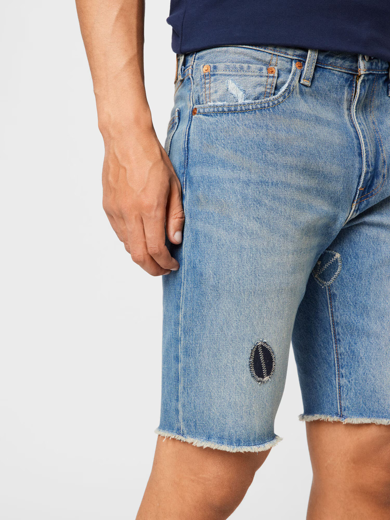 LEVI'S Džínsy '405 STANDARD SHORT MED INDIGO - WORN IN' modrá denim - Pepit.sk