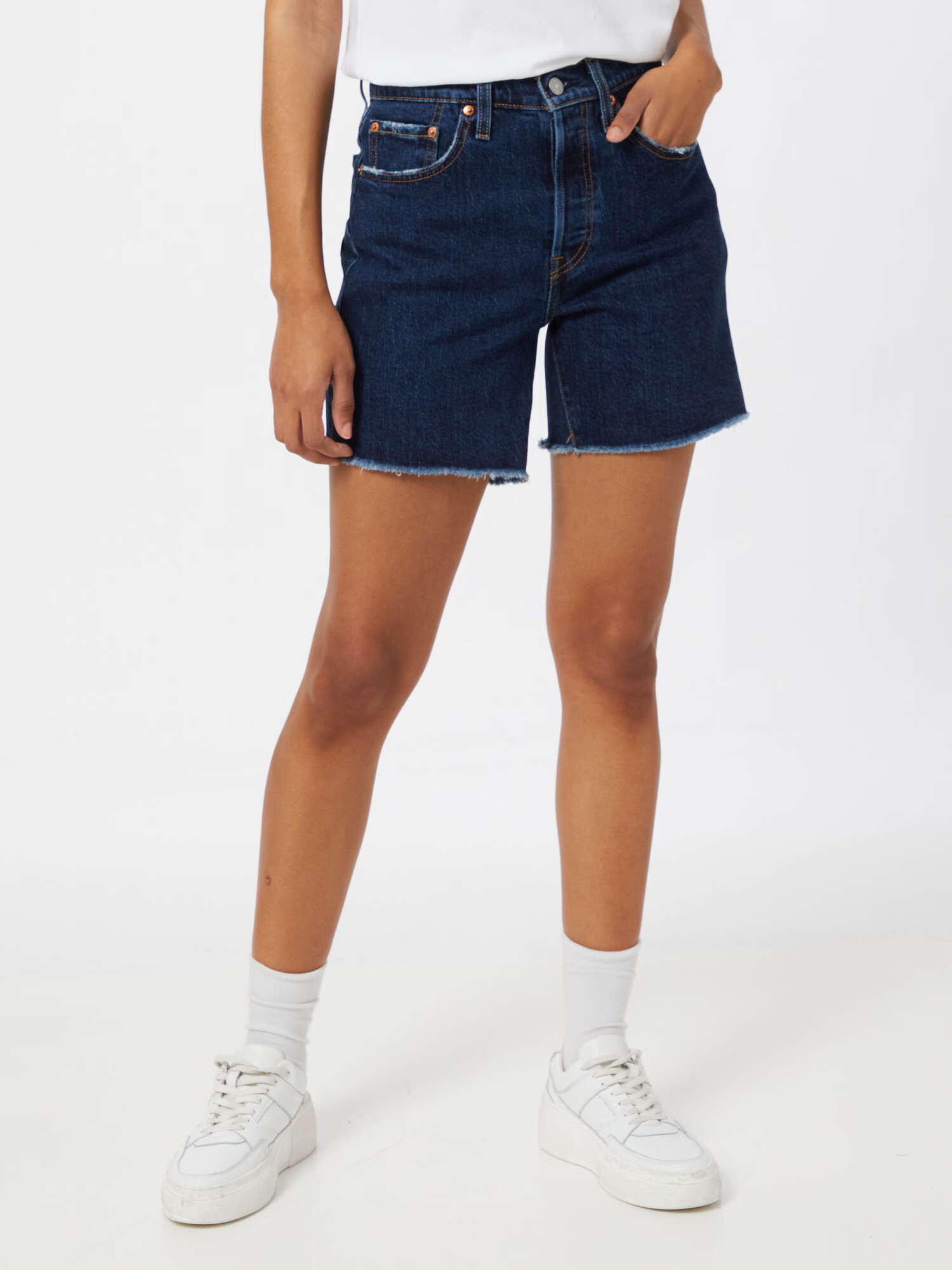 LEVI'S Džínsy '501 MID THIGH SHORT' modrá denim - Pepit.sk