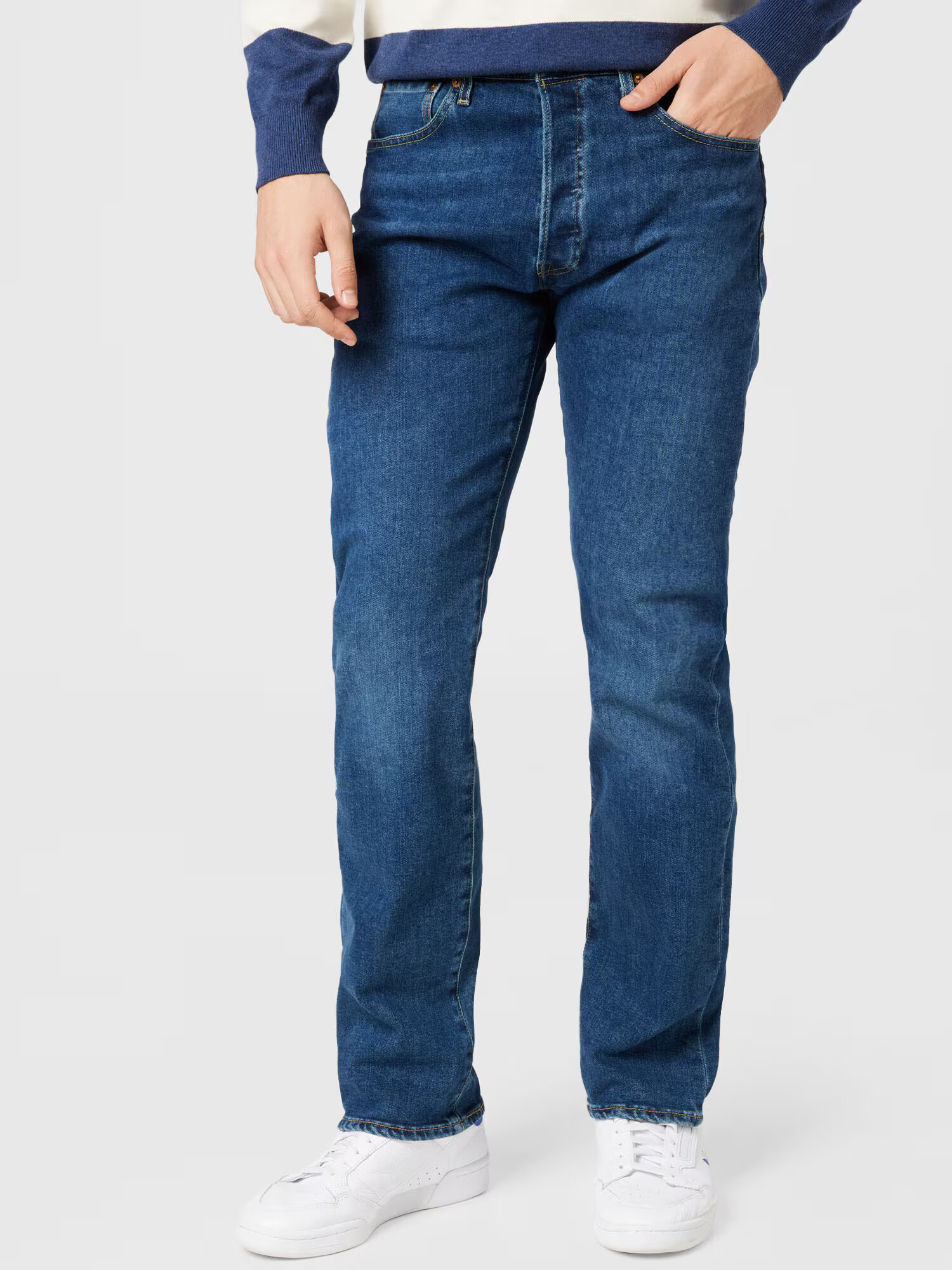 LEVI'S Džínsy '501® LEVIS®ORIGINAL FIT DARK INDIGO - FLAT FINISH' modrá denim - Pepit.sk