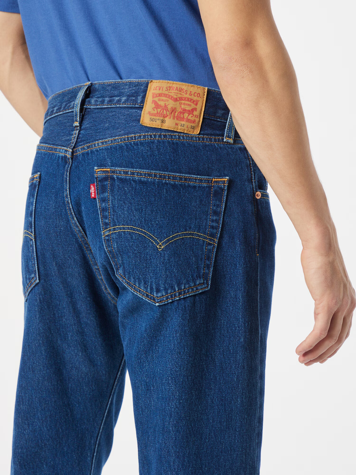 LEVI'S Džínsy '501® '93' modrá / svetlohnedá - Pepit.sk