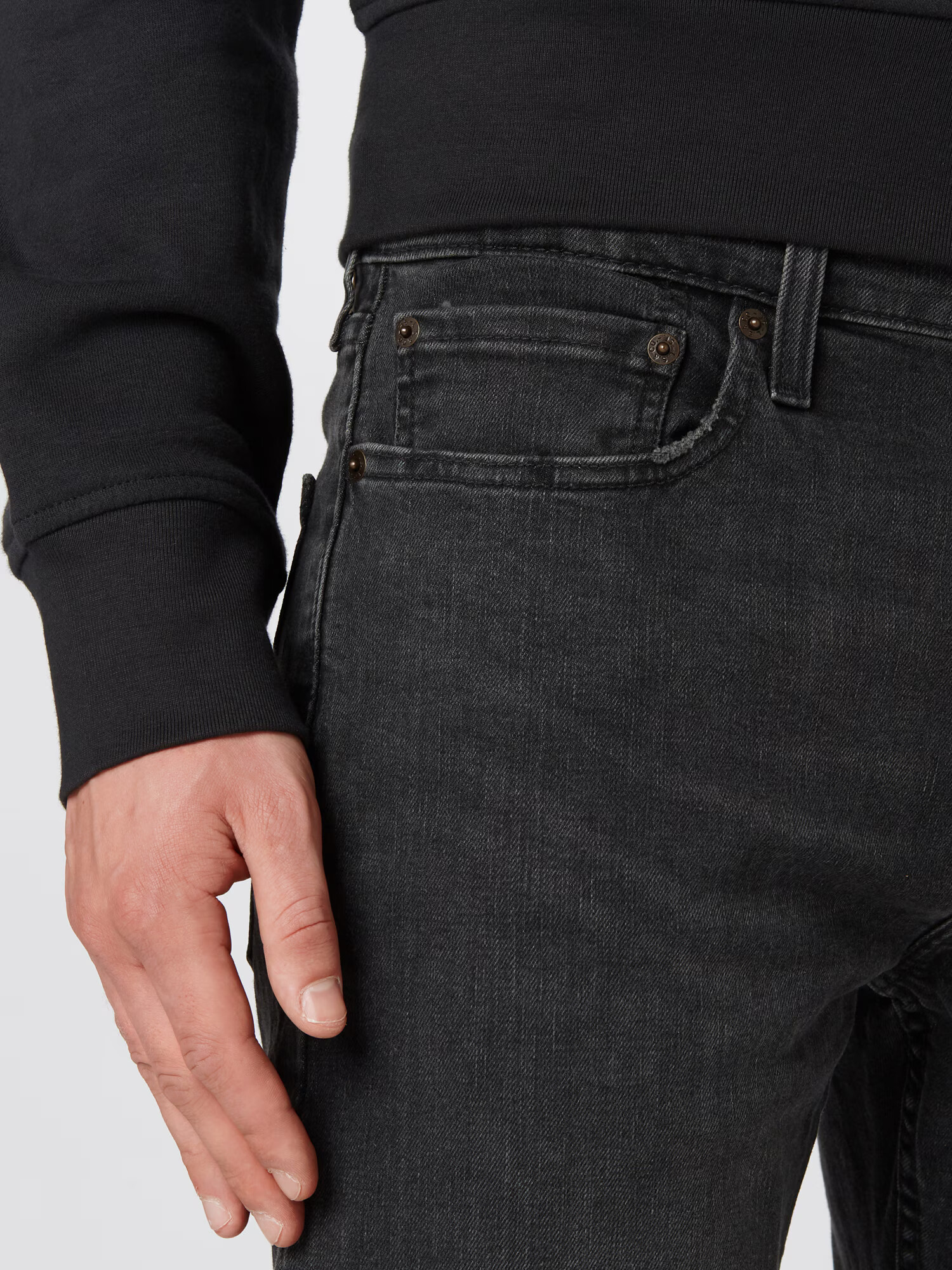 LEVI'S Džínsy '502 TAPER HI-BALL BLACKS' čierny denim - Pepit.sk