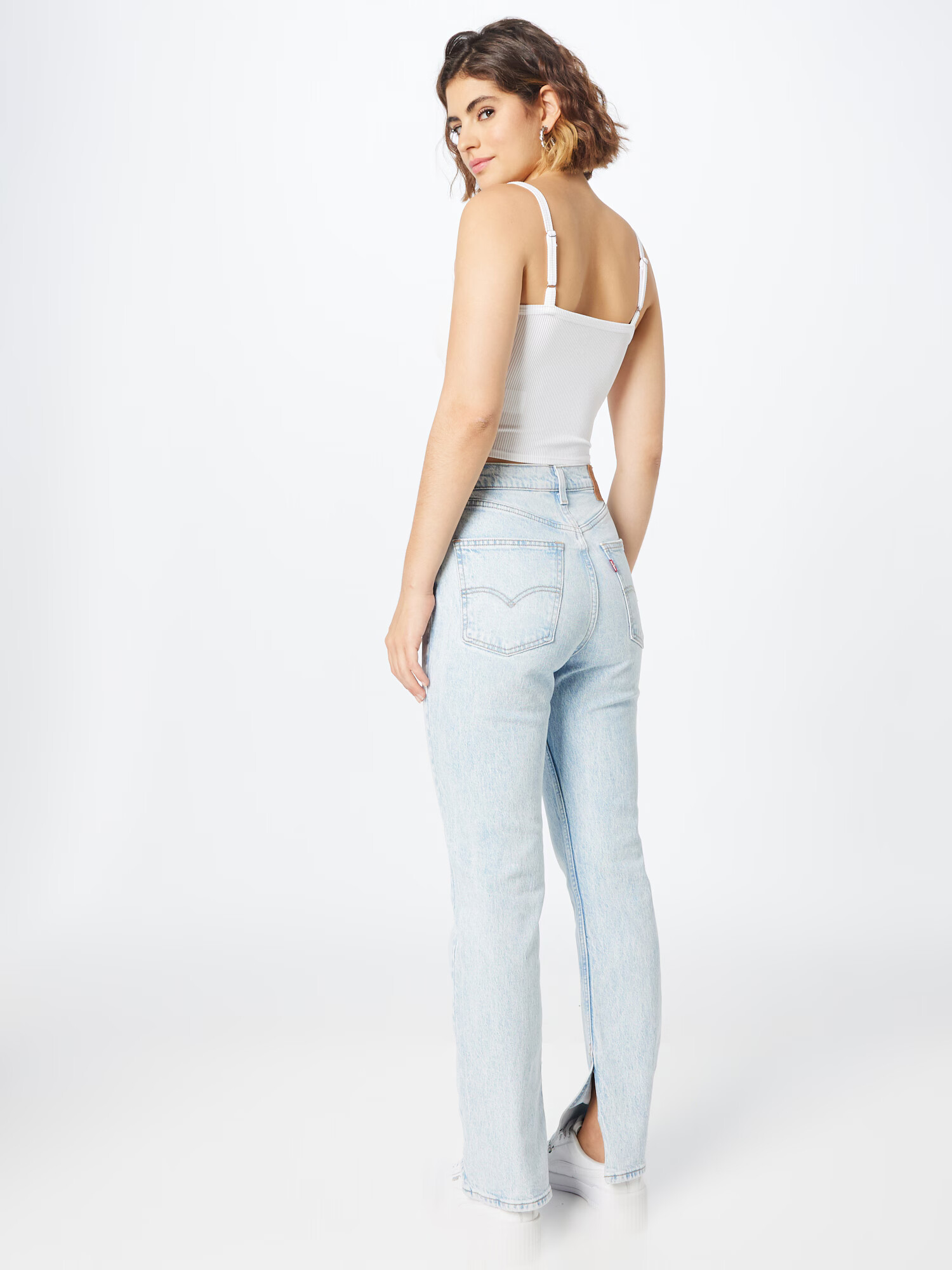 LEVI'S Džínsy '70S HIGH SLIM STR SLIT' modrá denim - Pepit.sk