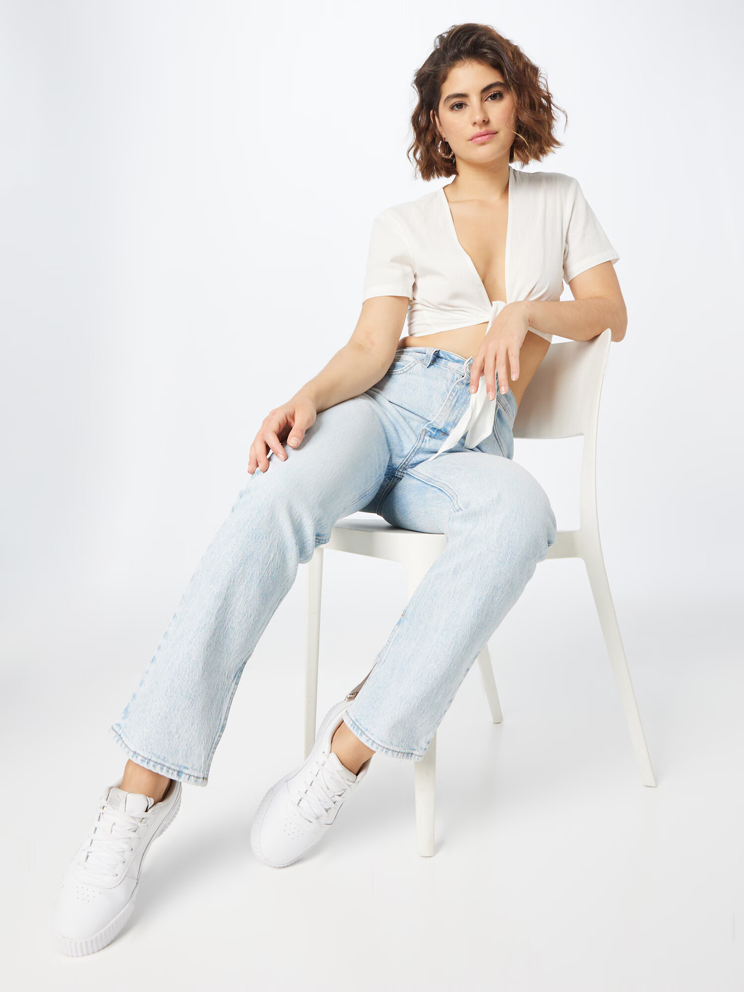 LEVI'S Džínsy '70S HIGH SLIM STR SLIT' modrá denim - Pepit.sk