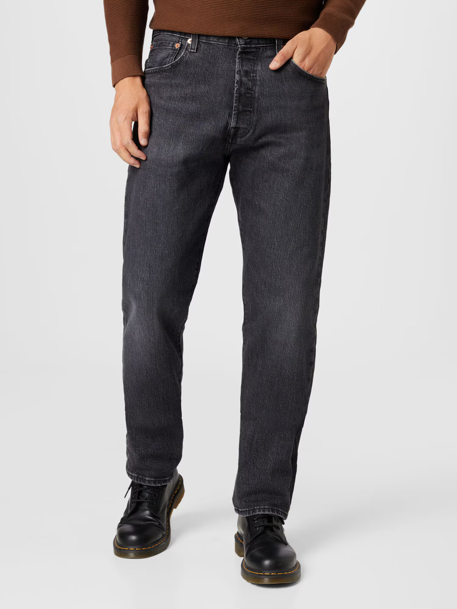 LEVI'S Džínsy '501® 93 STRAIGHT BLACKS' čierny denim - Pepit.sk