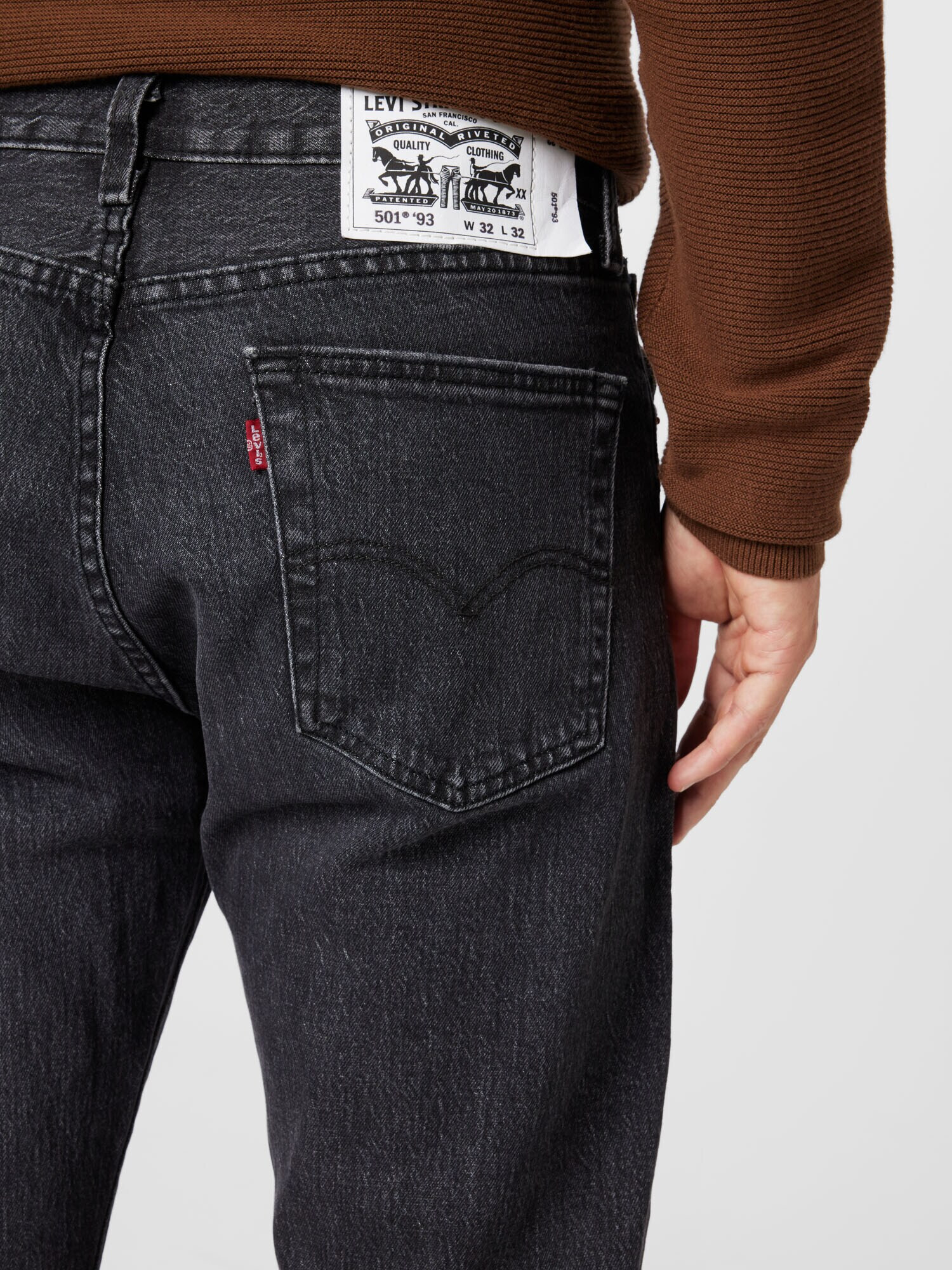 LEVI'S Džínsy '501® 93 STRAIGHT BLACKS' čierny denim - Pepit.sk