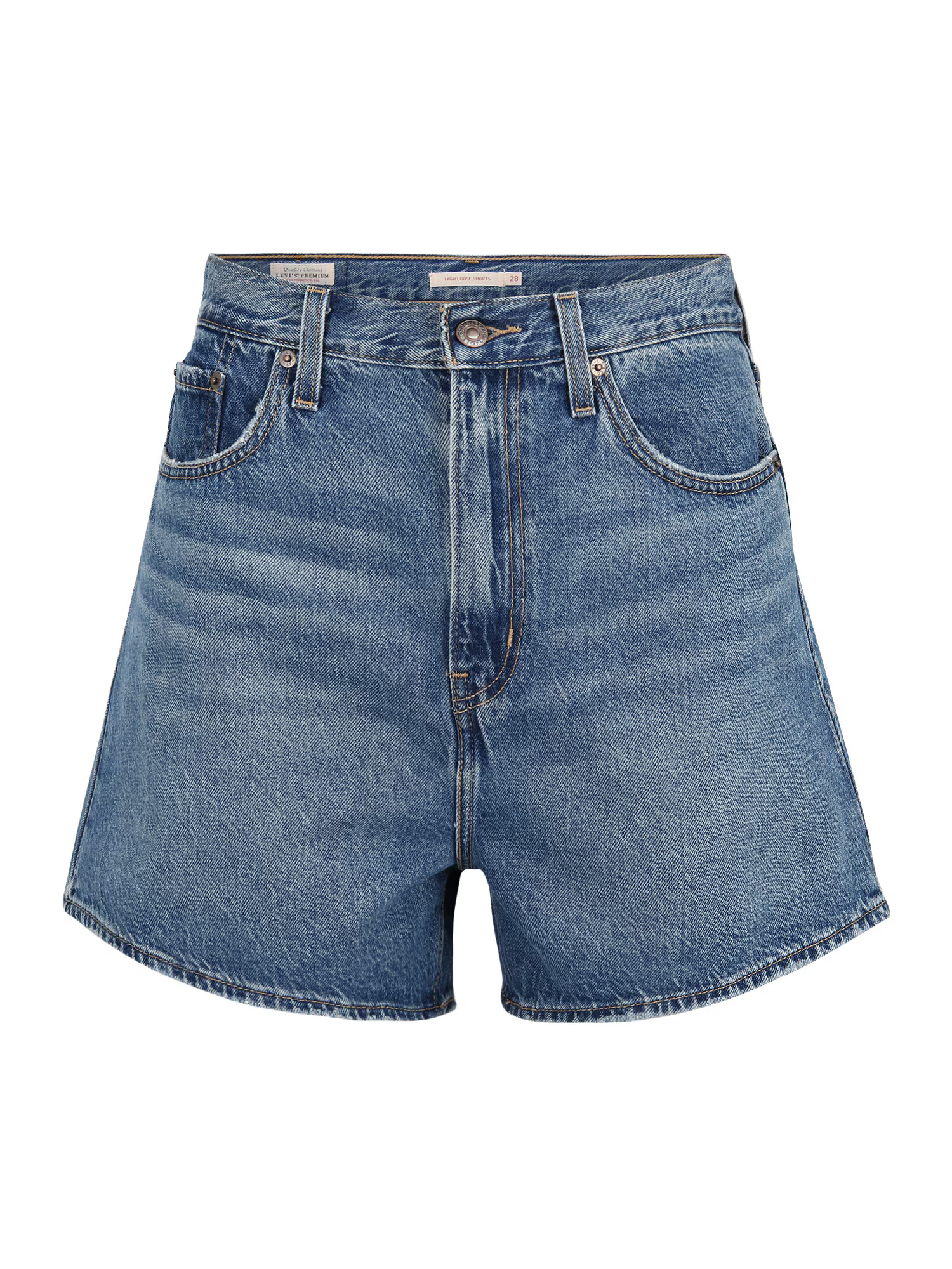 LEVI'S Džínsy 'HIGH LOOSE SHORT LIGHT INDIGO - FLAT FINISH' modrá denim - Pepit.sk