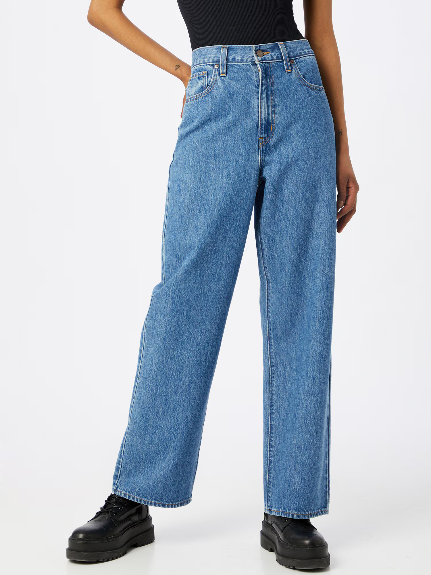 LEVI'S Džínsy 'HIGH WAISTED STRAIGHT' modrá denim - Pepit.sk