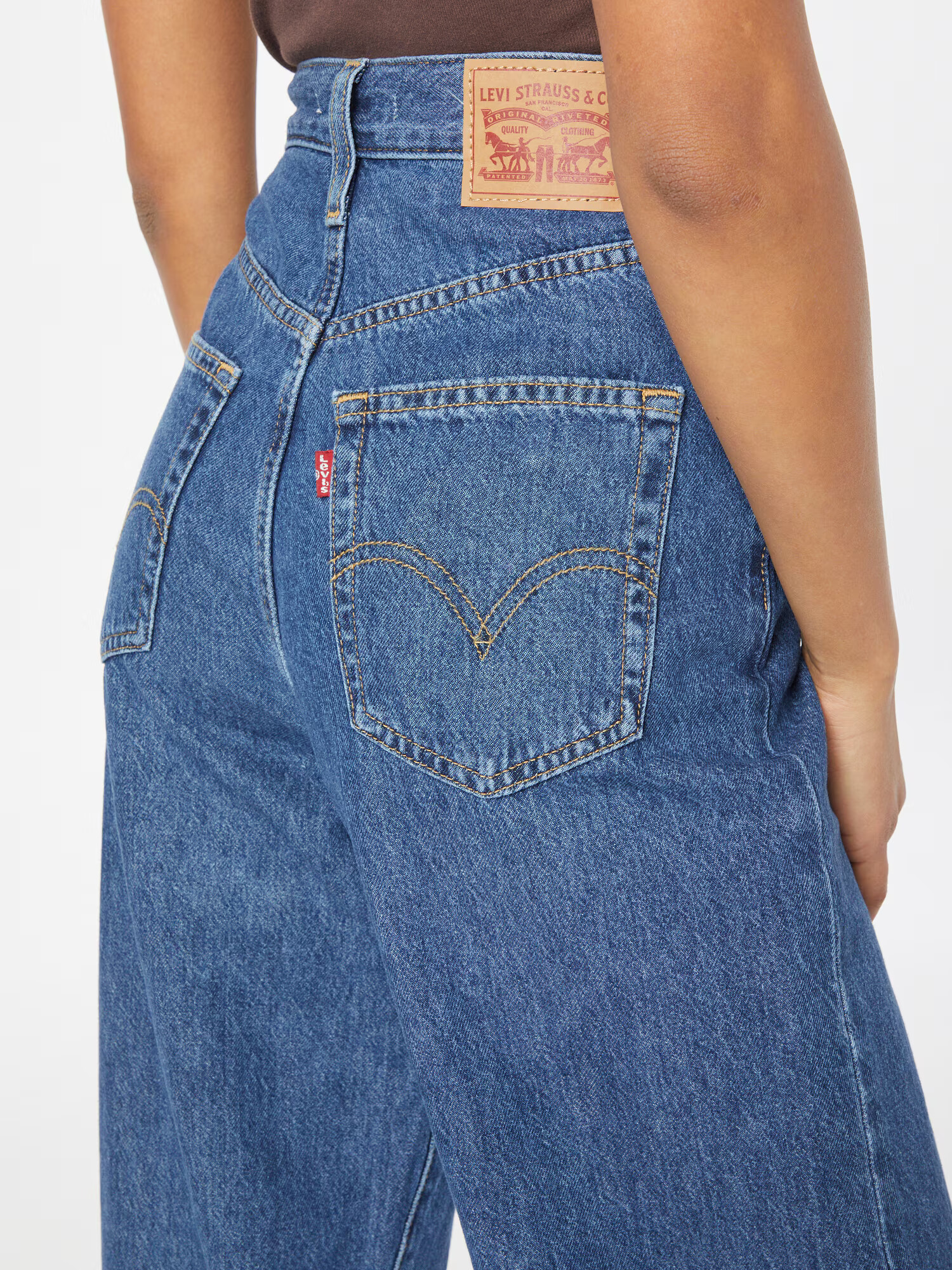 LEVI'S Džínsy 'HIGH WAISTED STRAIGHT' modrá denim - Pepit.sk