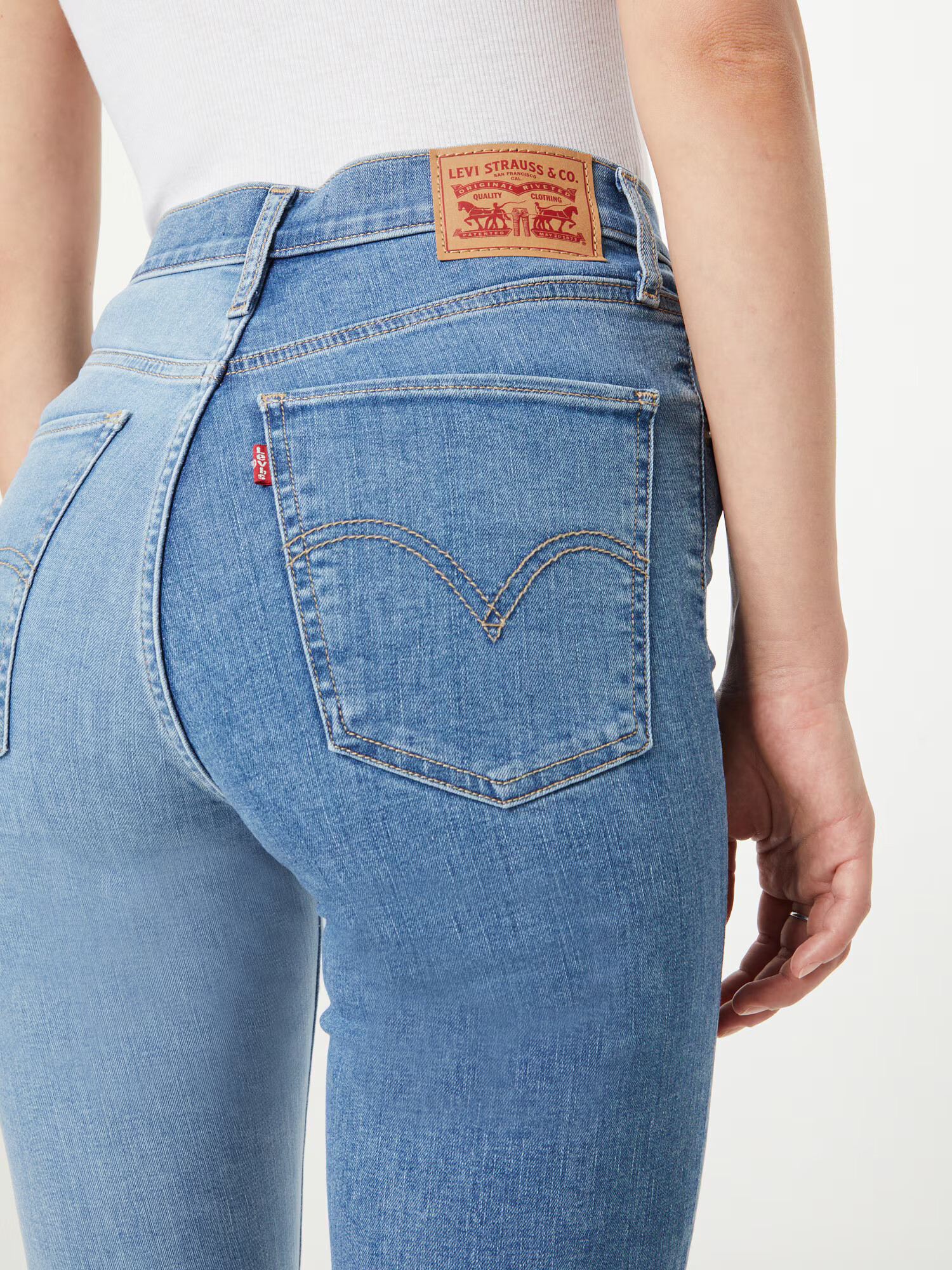 LEVI'S Džínsy 'MILE HIGH SUPER SKINNY' indigo / svetlomodrá - Pepit.sk