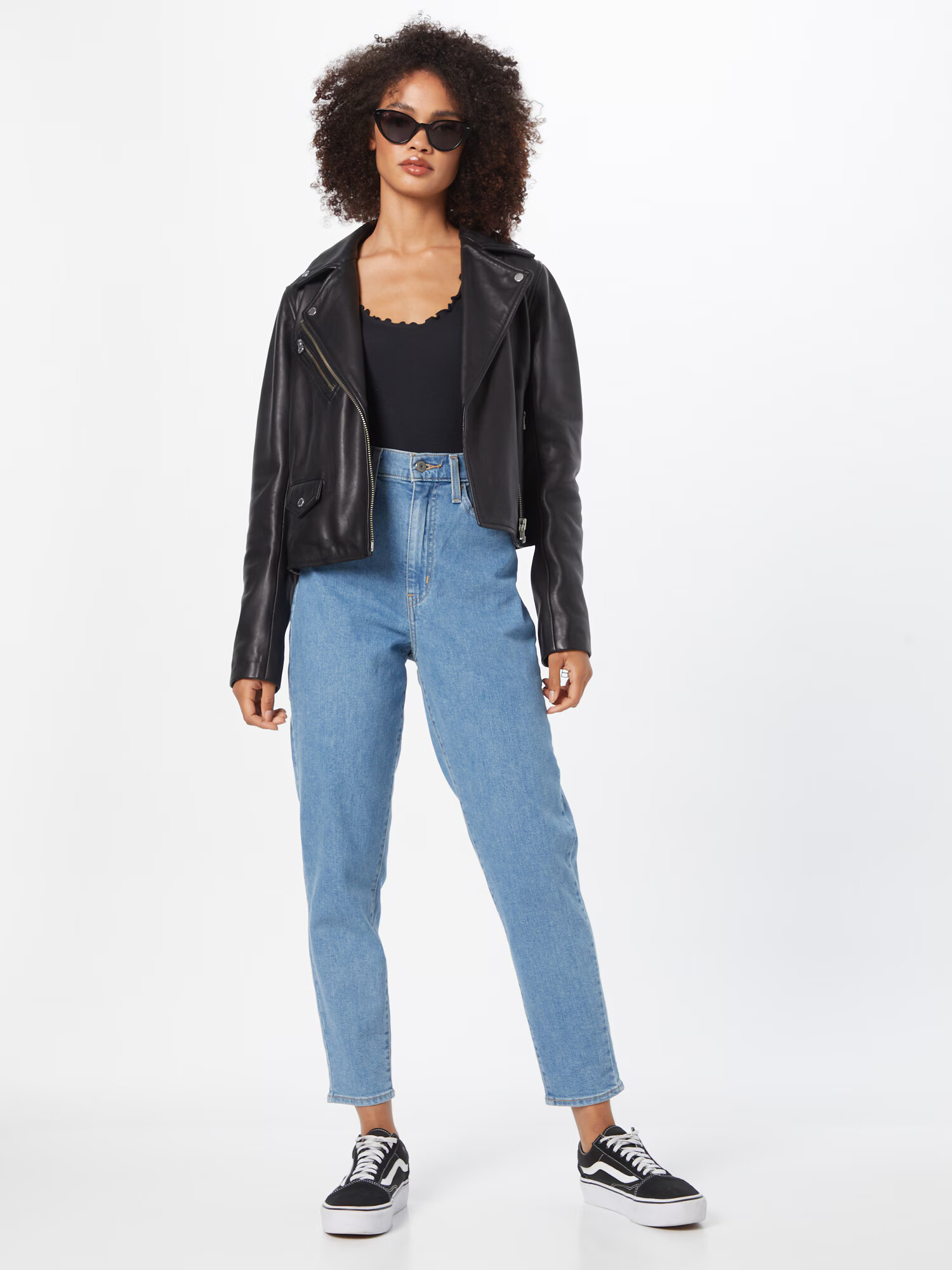 LEVI'S Džínsy 'HIGH WAISTED MOM JEAN MED INDIGO - FLAT FINISH' modrá denim - Pepit.sk