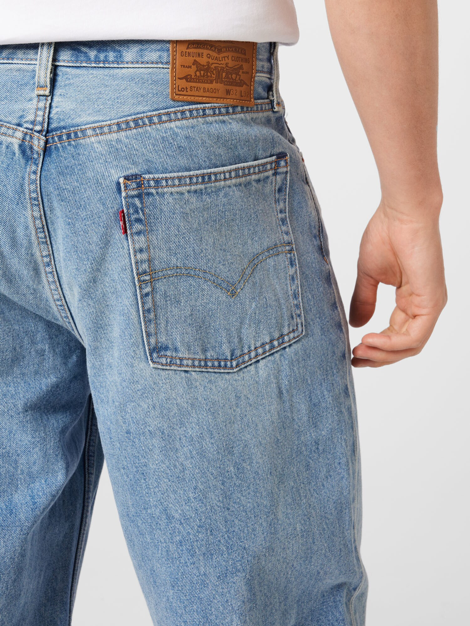 LEVI'S Džínsy '579 STAY BAGGY TAPER LIGHT INDIGO - WORN IN' modrá denim - Pepit.sk