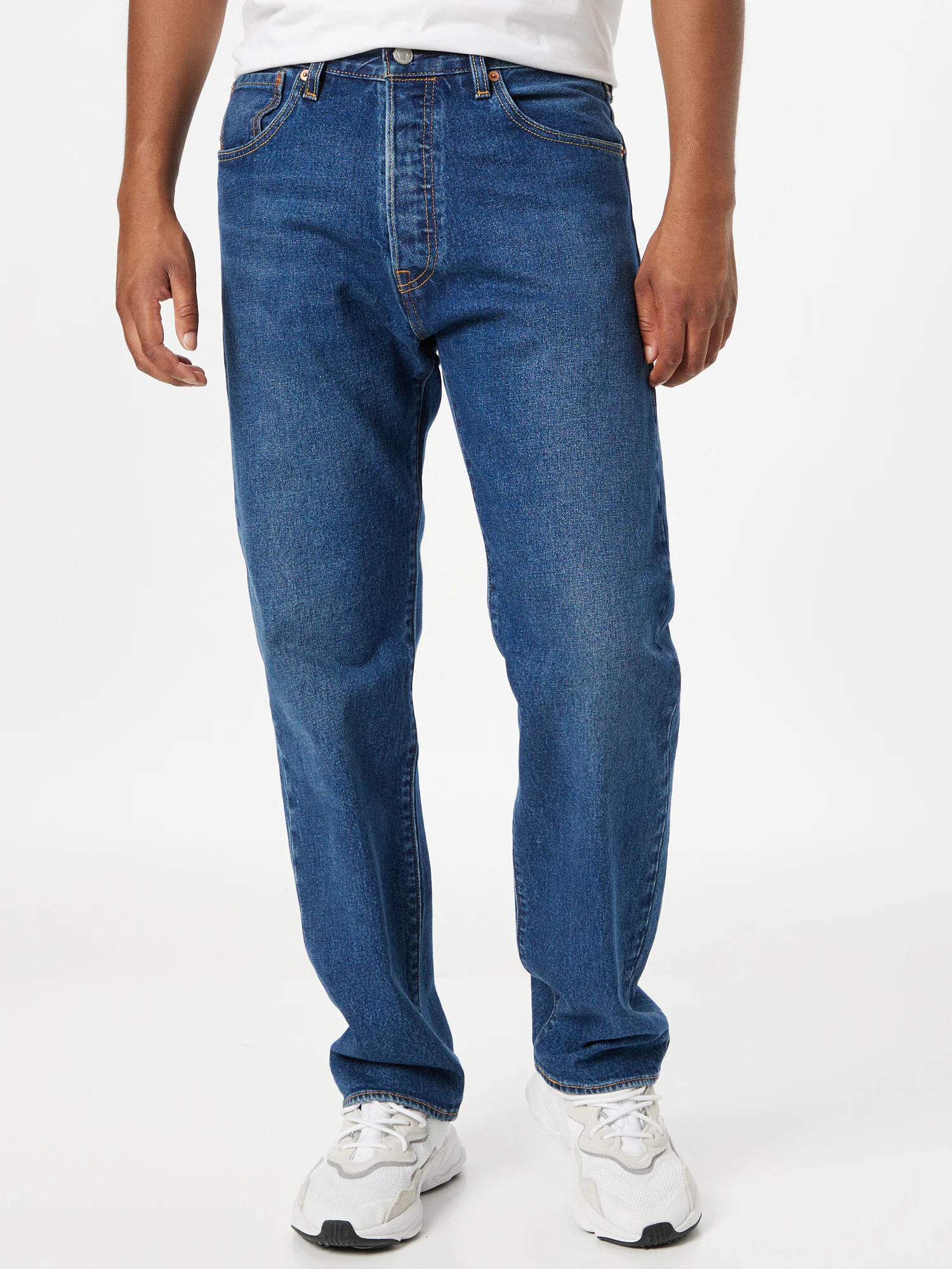 LEVI'S Džínsy '501® 93 STRAIGHT MED INDIGO - FLAT FINISH' tmavomodrá - Pepit.sk