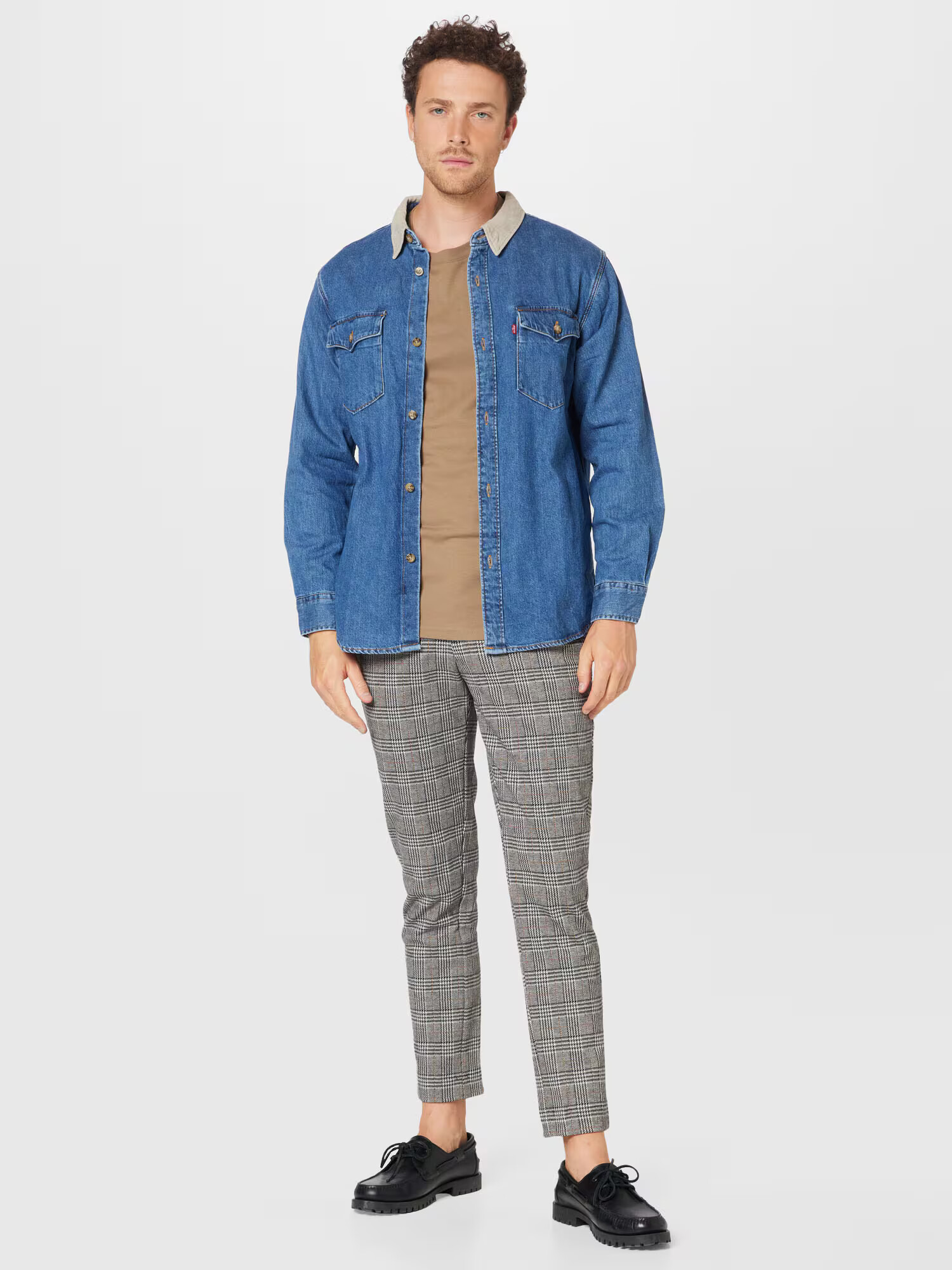 LEVI'S Košeľa 'RELAXED FIT WESTERN MED INDIGO - FLAT FINISH' modrá denim - Pepit.sk