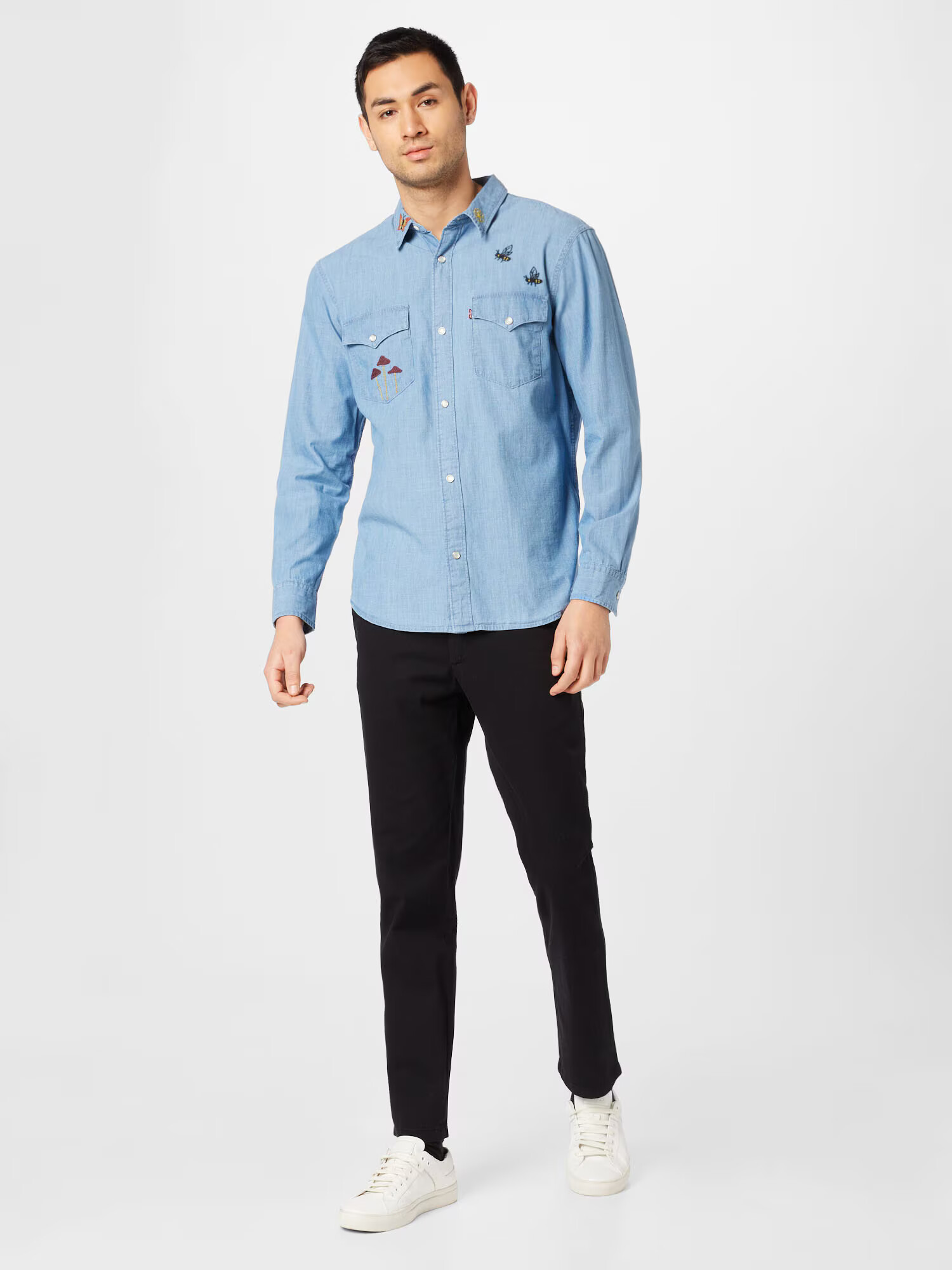 LEVI'S Košeľa modrá denim / žltá / zelená / čierna - Pepit.sk