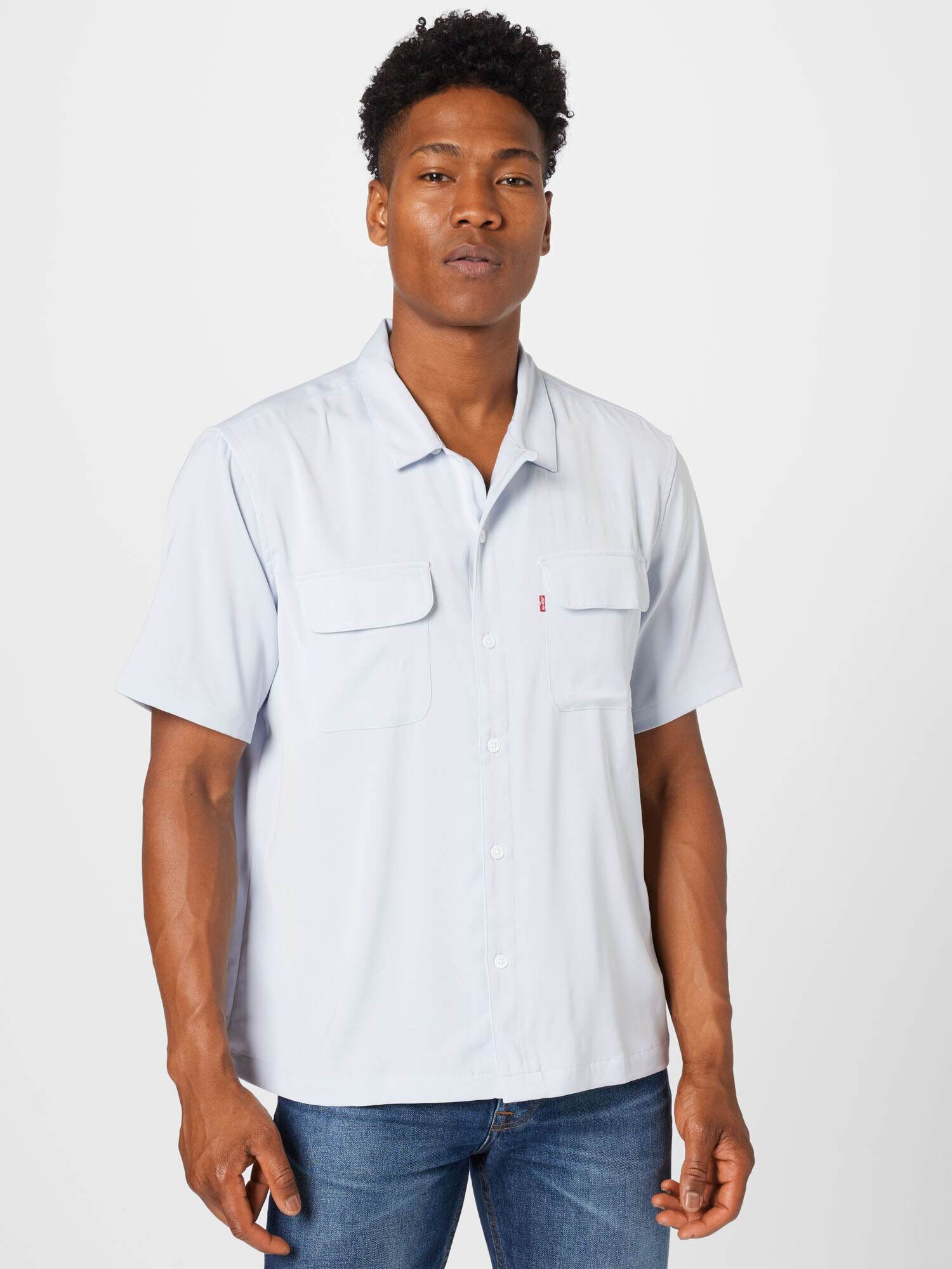 LEVI'S Košeľa 'SS PAJAMA SHIRT NEUTRALS' pastelovo modrá - Pepit.sk