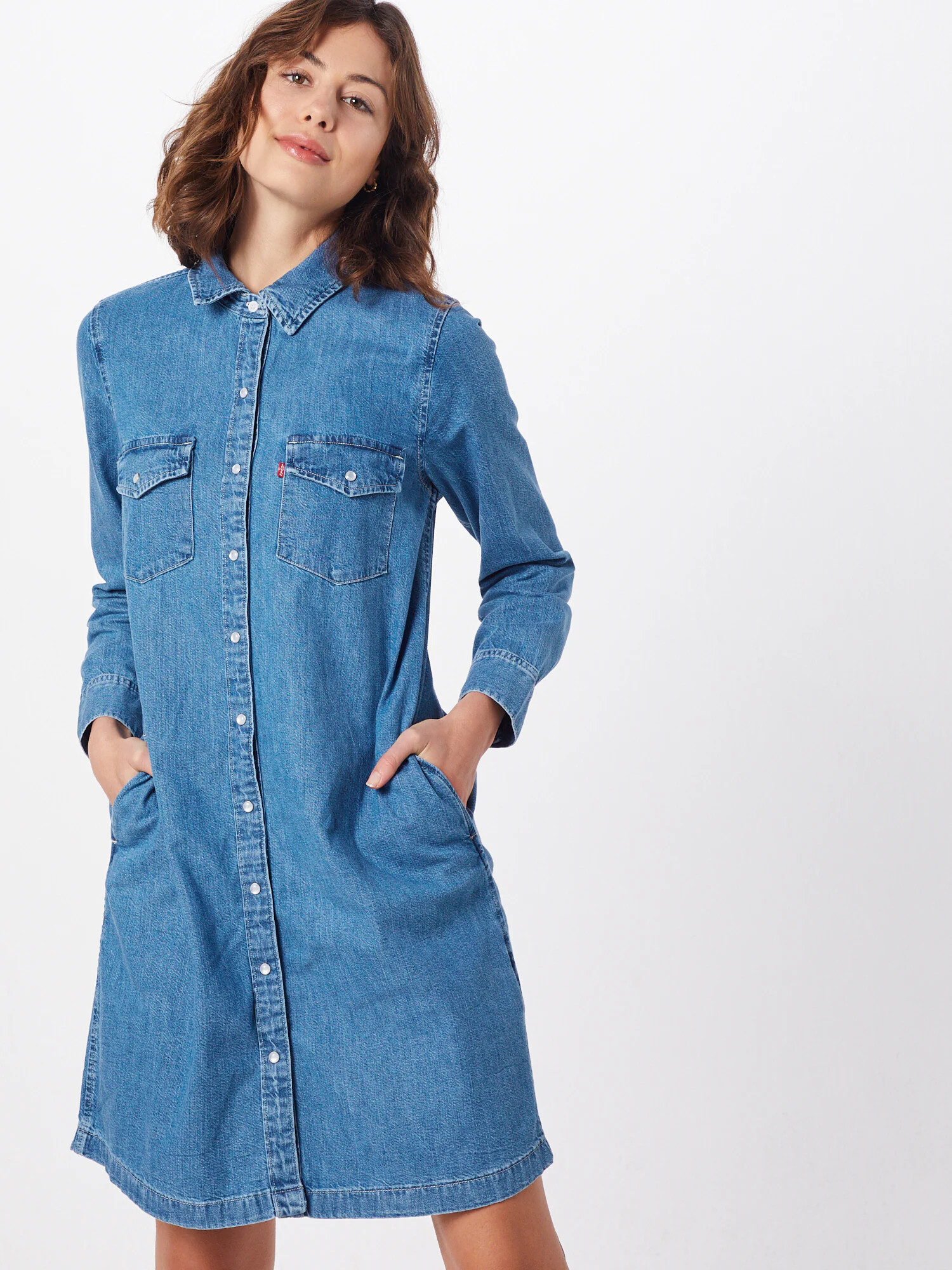 LEVI'S Košeľové šaty 'SELMA DRESS' modrá denim - Pepit.sk