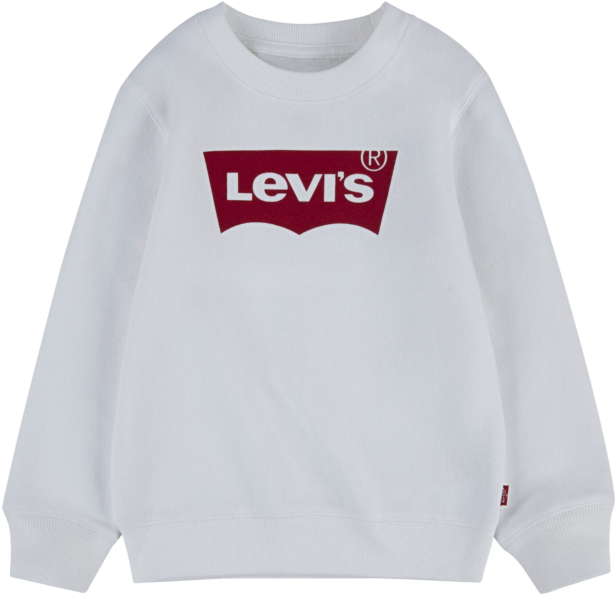 LEVI'S Mikina 'Batwing Crewneck' tmavočervená / biela - Pepit.sk