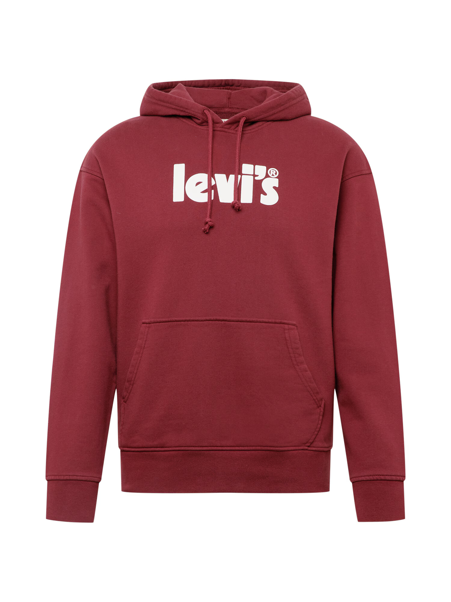 LEVI'S Mikina 'RELAXED GRAPHIC PO REDS' bordová / biela - Pepit.sk