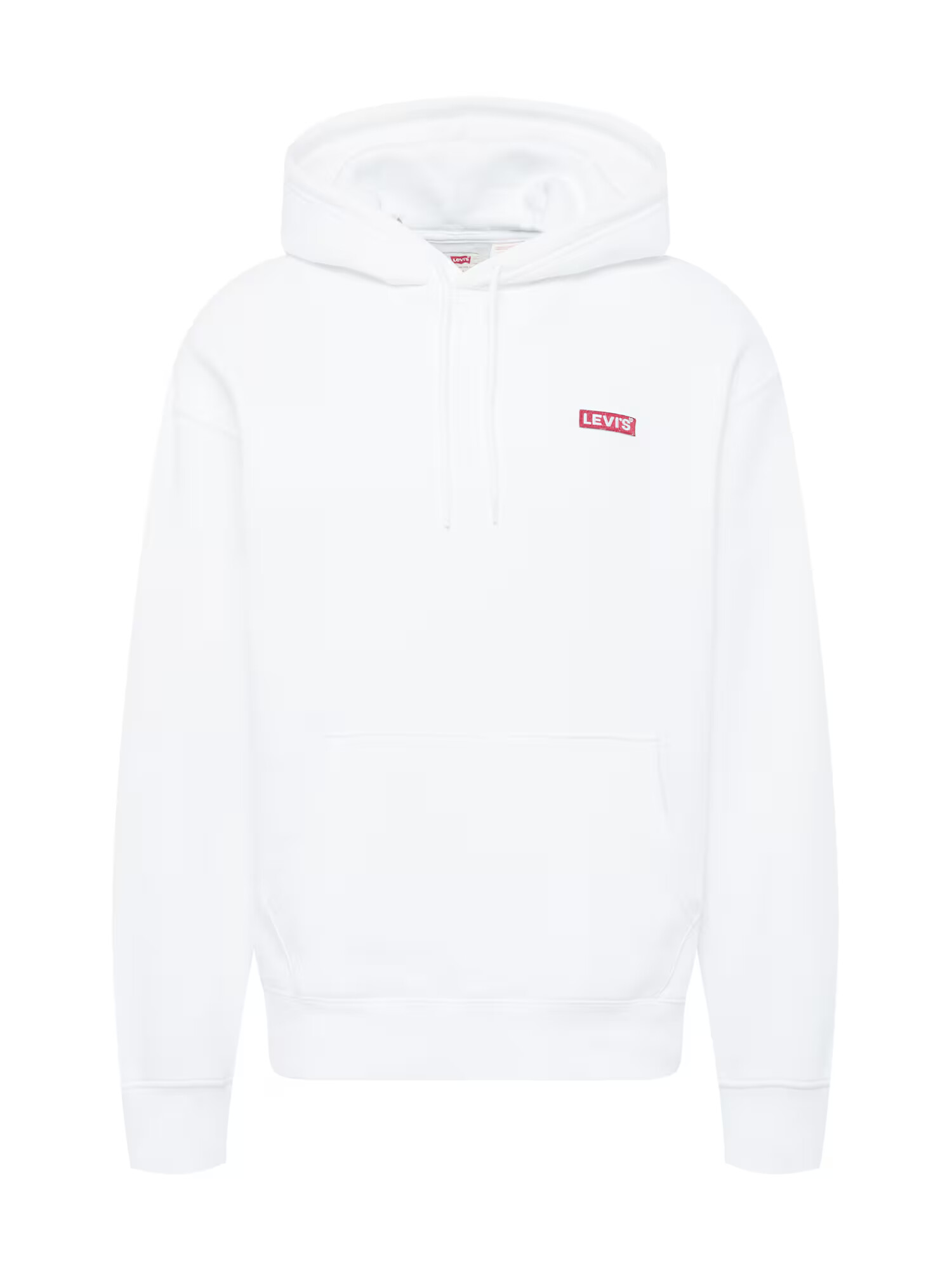 LEVI'S Mikina 'RELAXED BABY TAB HOODIE NEUTRALS' červená / biela - Pepit.sk