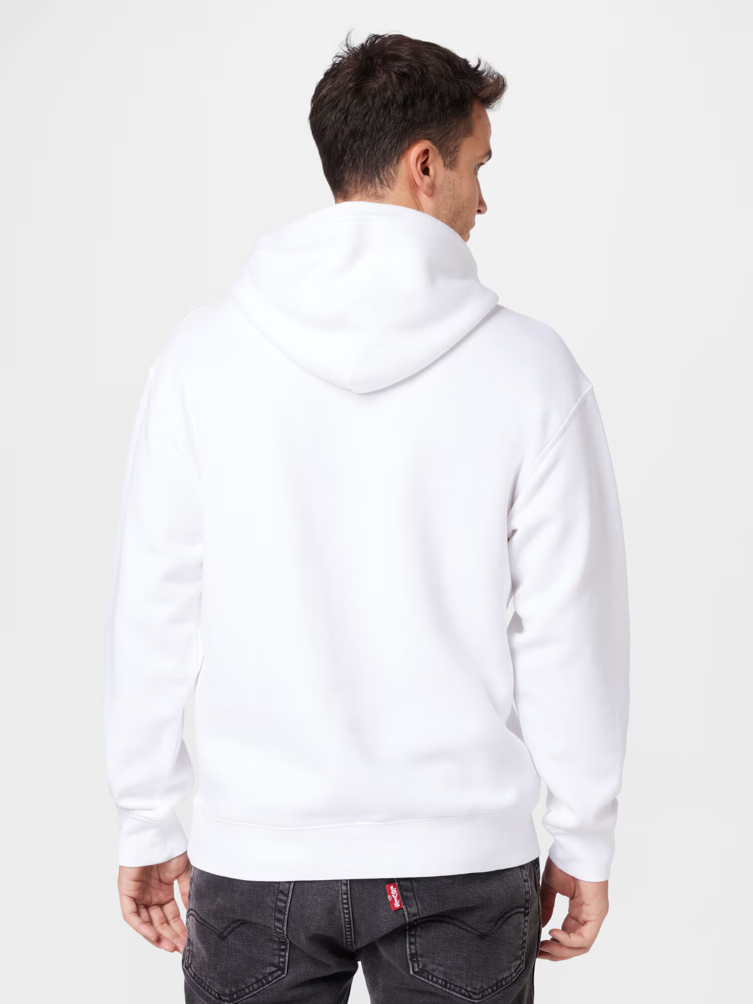 LEVI'S Mikina 'RELAXED BABY TAB HOODIE NEUTRALS' červená / biela - Pepit.sk