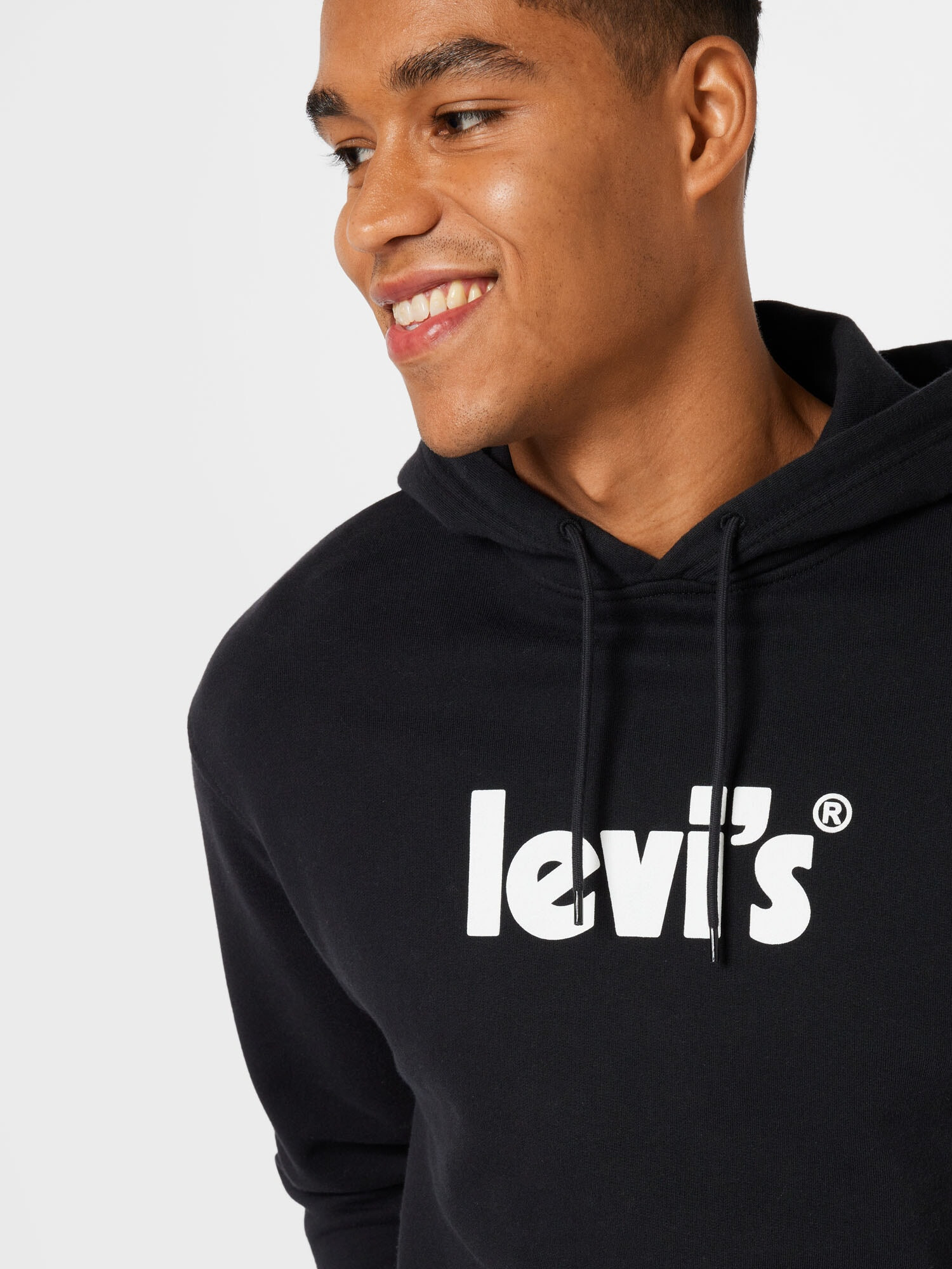 LEVI'S Mikina 'RELAXED GRAPHIC PO BLACKS' čierna / biela - Pepit.sk