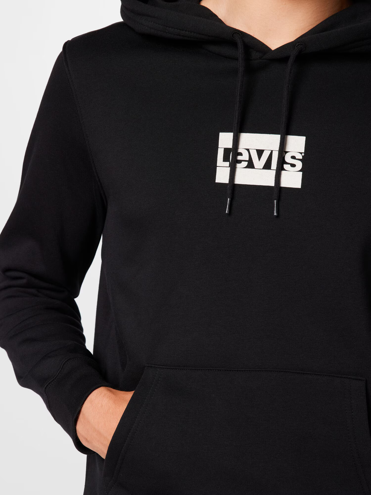 LEVI'S Mikina 'LSE_T3 GRAPHIC HOODIE BLACKS' čierna / biela - Pepit.sk