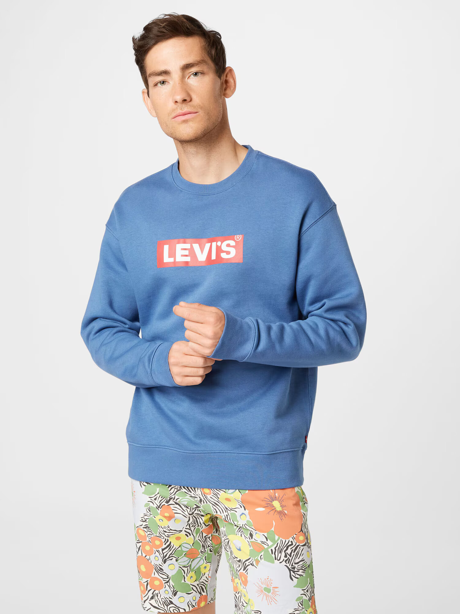 LEVI'S Mikina dymovo modrá / červená / biela - Pepit.sk