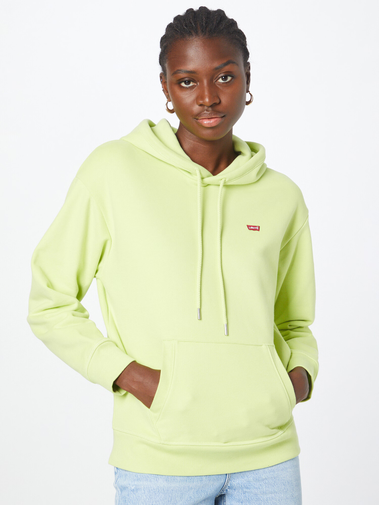 LEVI'S Mikina 'STANDARD HOODIE GREENS' kiwi / červená - Pepit.sk