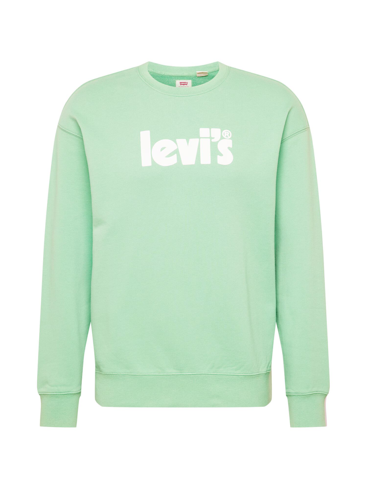 LEVI'S Mikina 'RELAXD GRAPHIC CREW GREENS' mätová / biela - Pepit.sk