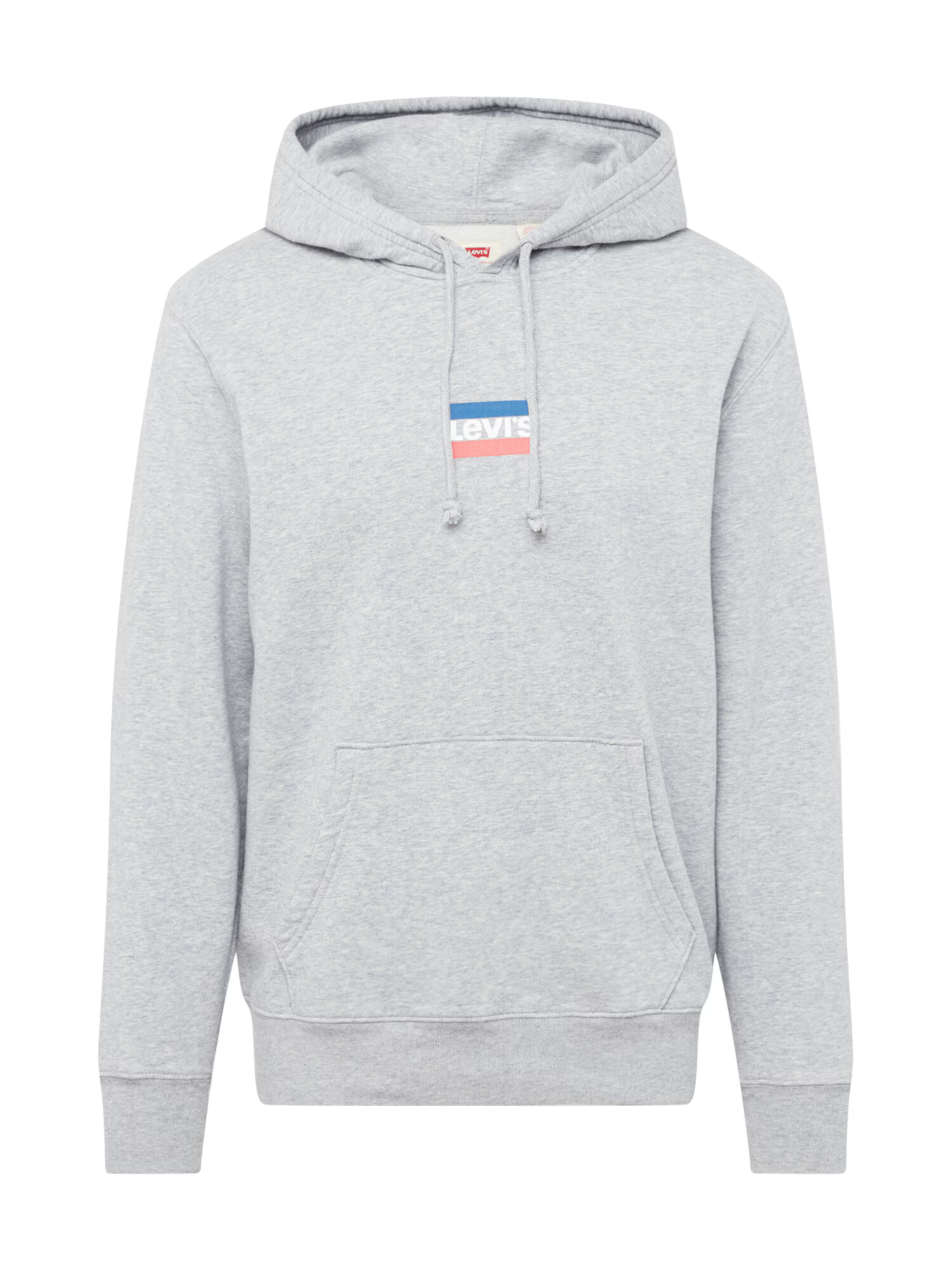 LEVI'S Mikina 'STANDARD GRAPHIC HOODIE MULTI-COLOR' modrá / sivá melírovaná / červená / biela - Pepit.sk