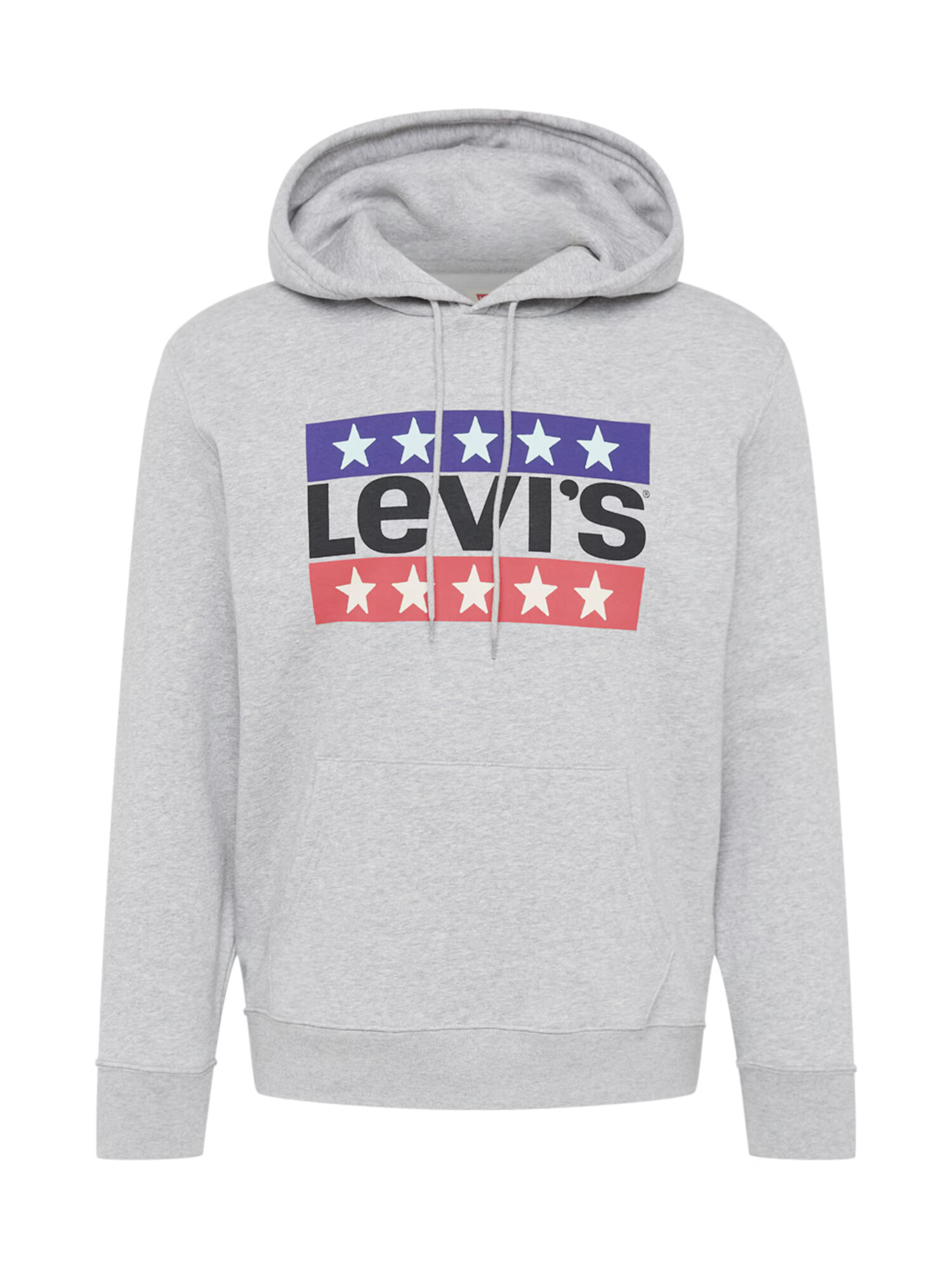 LEVI'S Mikina 'LSE_T3 GRAPHIC HOODIE GREYS' modrá / sivá melírovaná / červená / čierna - Pepit.sk