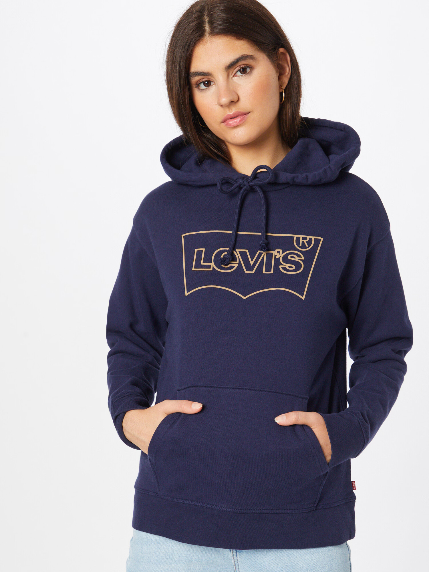 LEVI'S Mikina 'GRAPHIC STANDARD HOODIE BLUES' námornícka modrá / svetložltá - Pepit.sk