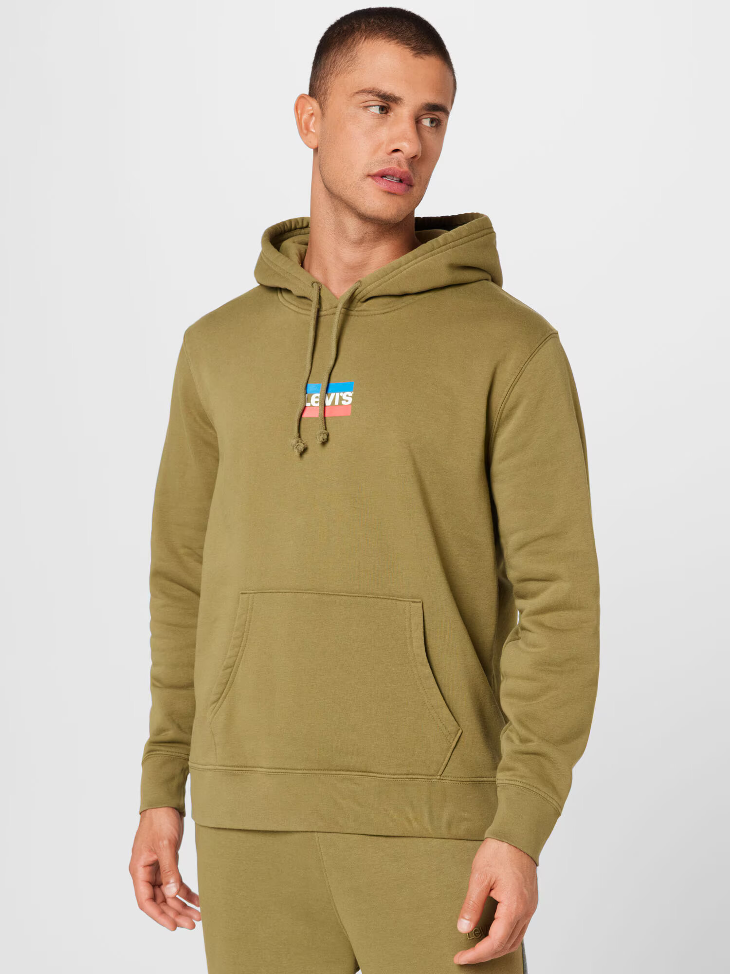 LEVI'S Mikina 'STANDARD GRAPHIC HOODIE MULTI-COLOR' olivová - Pepit.sk