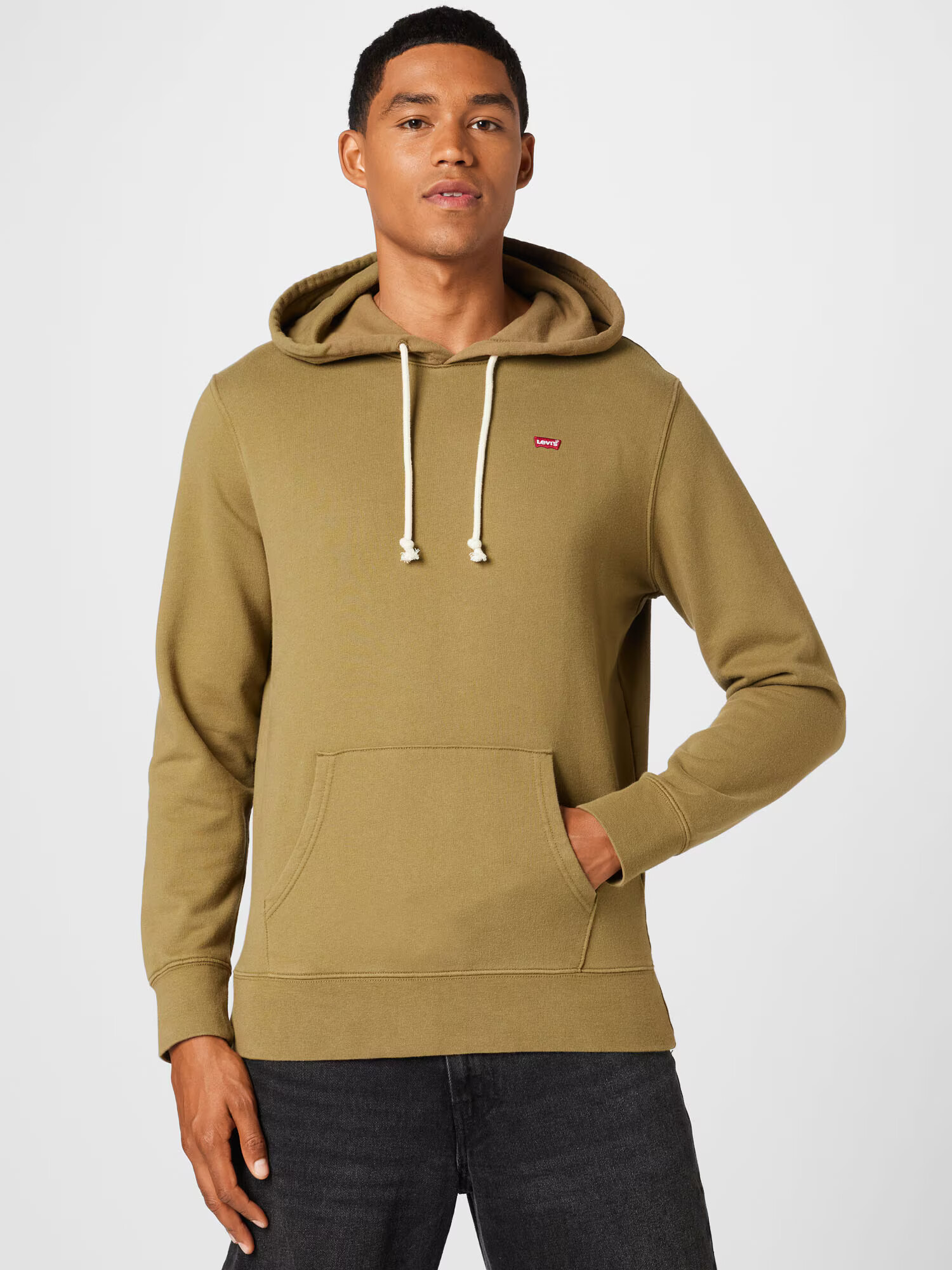 LEVI'S Mikina 'NEW ORIGINAL HOODIE NEUTRALS' olivová - Pepit.sk