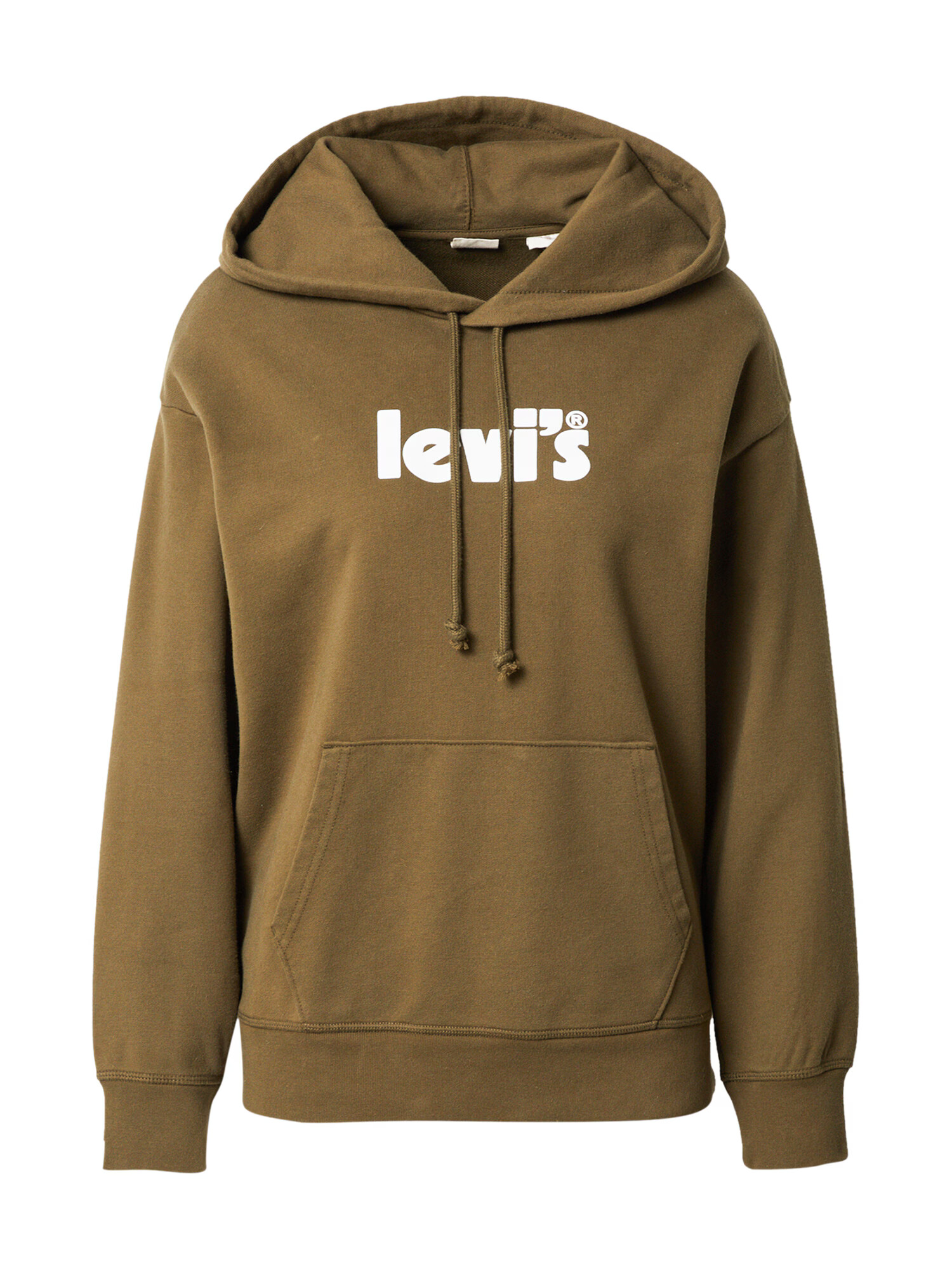 LEVI'S Mikina 'GRAPHIC STANDARD HOODIE NEUTRALS' olivová / biela - Pepit.sk